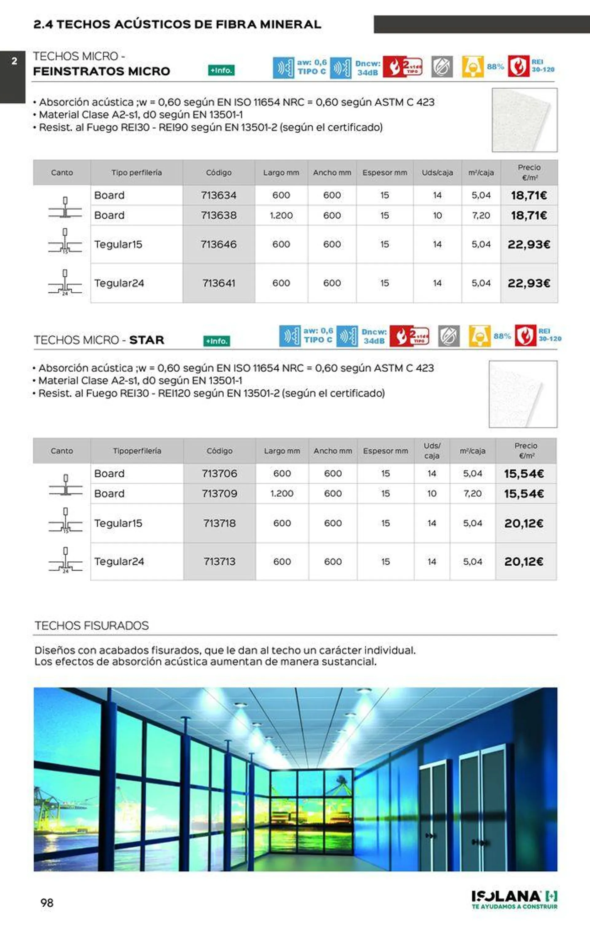 Catálogo de TECHOS ACÚSTICOS – TARIFA ISOLANA 2024 11 de junio al 30 de junio 2024 - Página 23