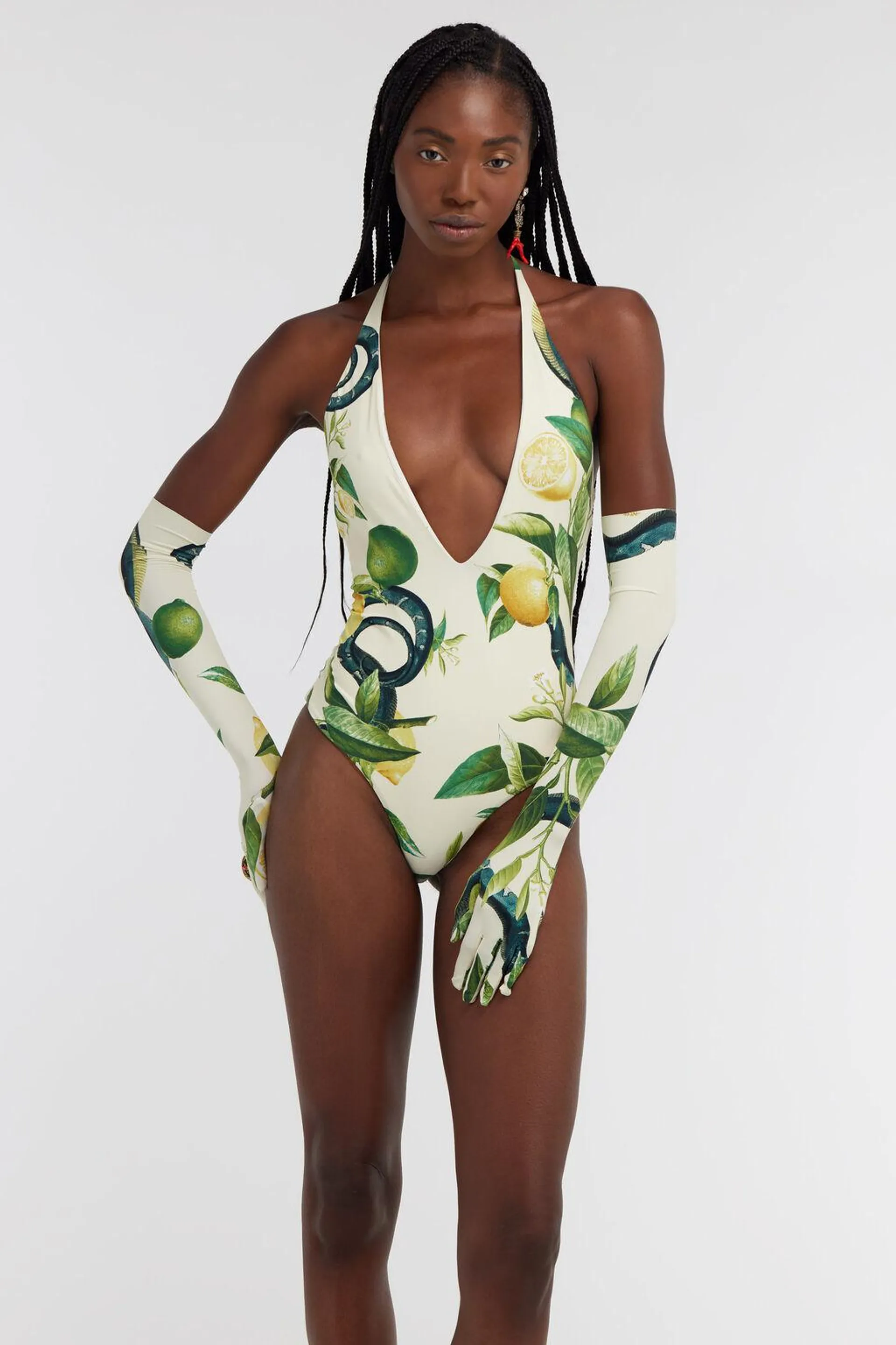 Lemon print bodysuit