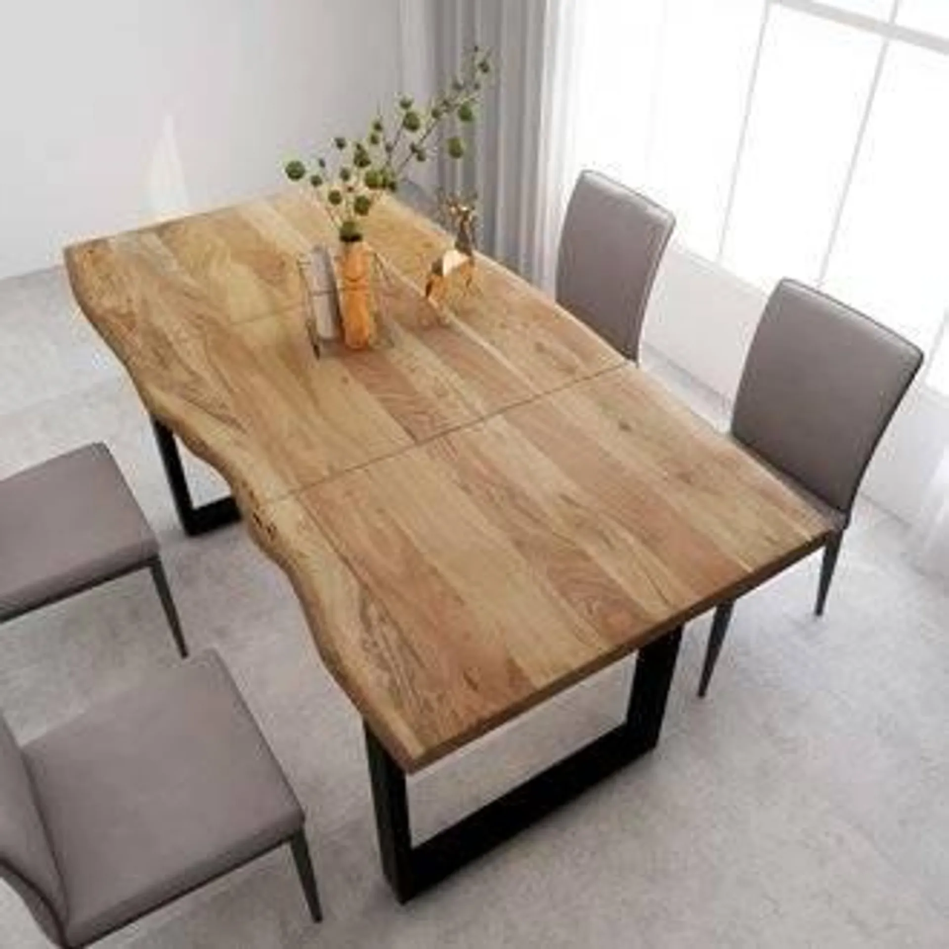 vidaXL Table de salle à manger 180x90x76 cm Bois d'acacia massif