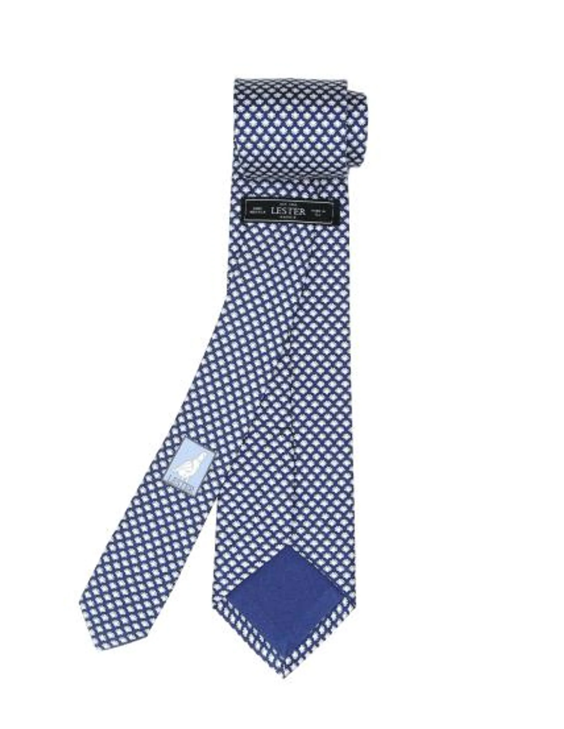 Corbata conchas Azul/blanco