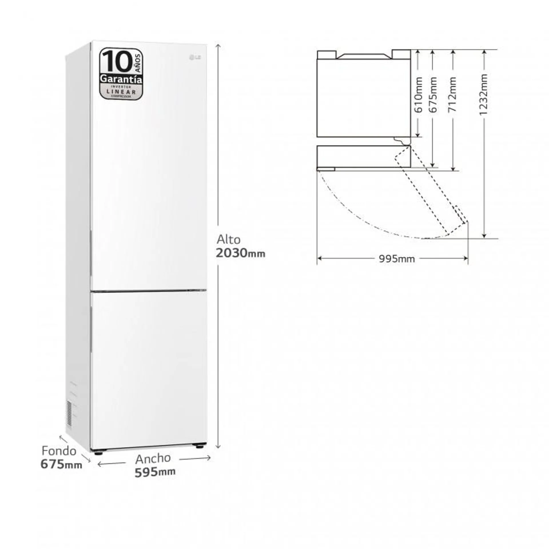 Outlet Frigorífico Combi Door Cooling+, 2m, Clasificación A, capacidad de 419l, Blanco , serie P-600