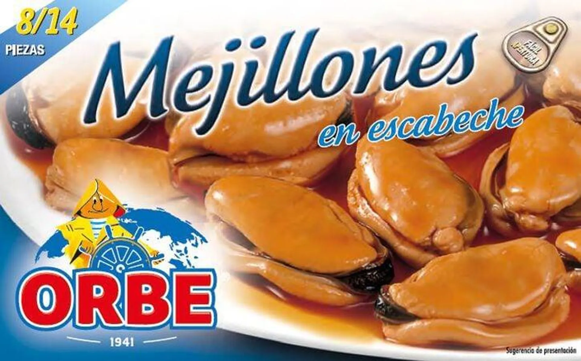 Mejillones en escabeche 8/14 Orbe 69g