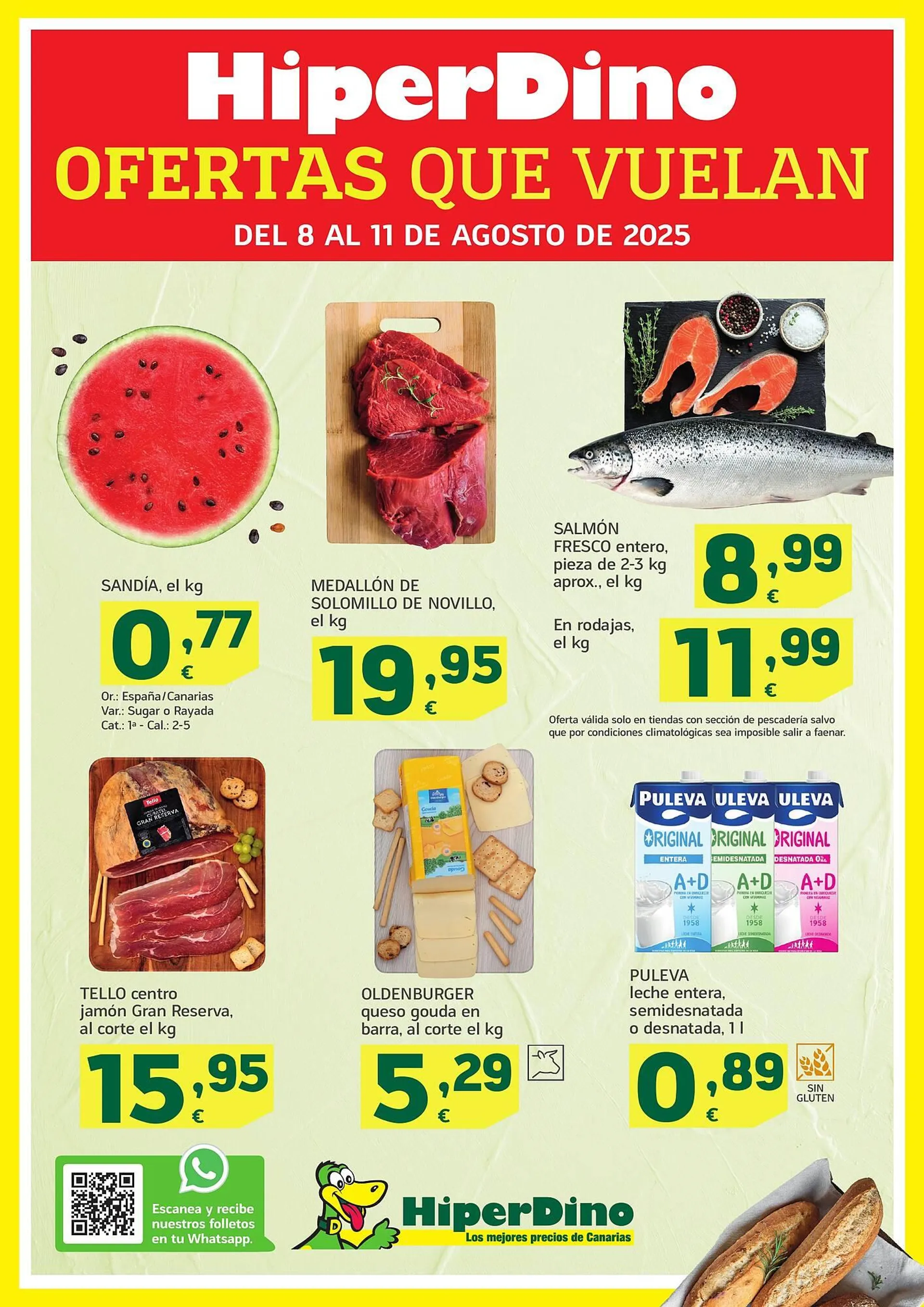 Catálogo de Folleto HiperDino 8 de agosto al 11 de agosto 2025 - Página 1