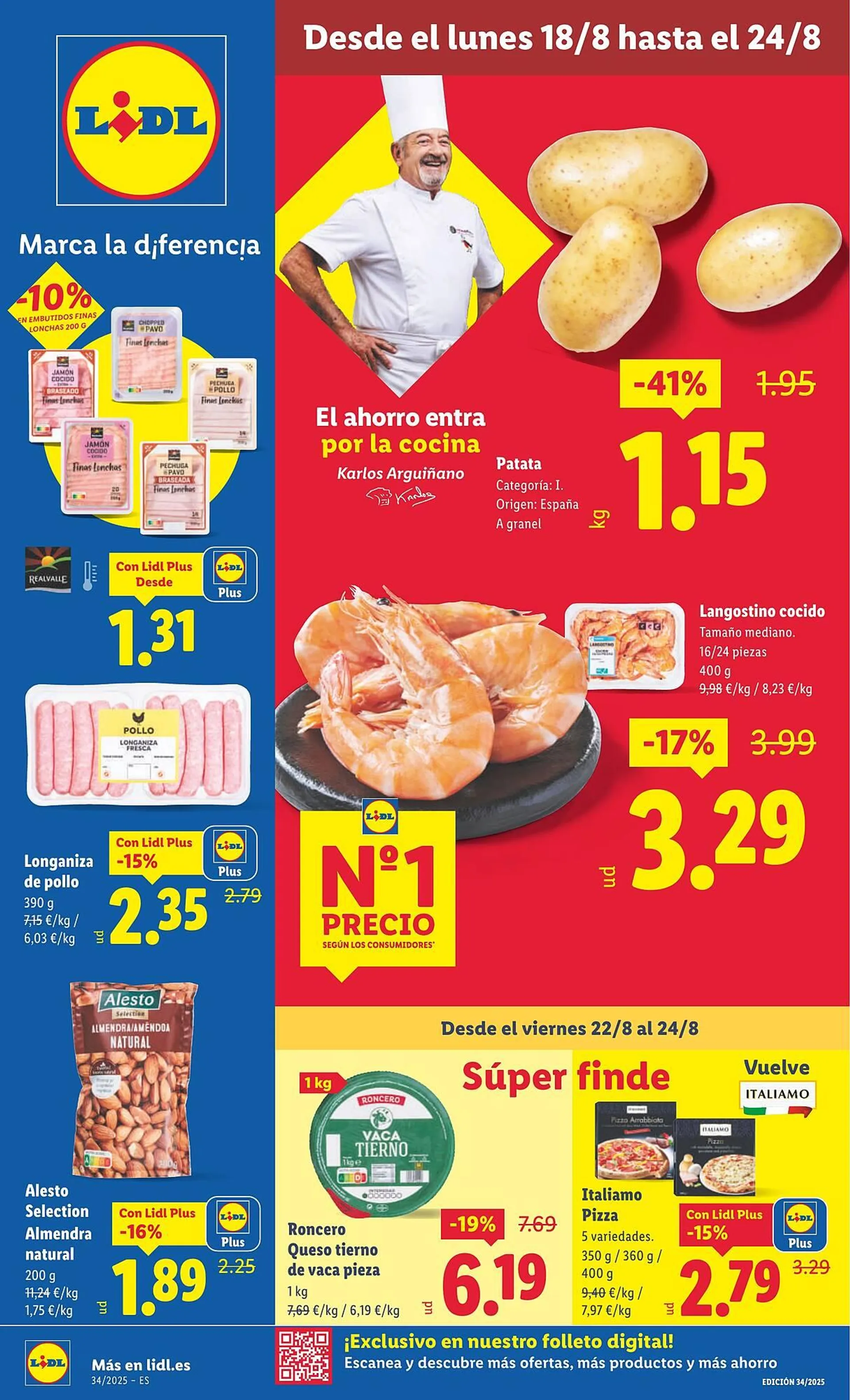 Catálogo de Folleto Lidl 18 de agosto al 24 de agosto 2025 - Página 1