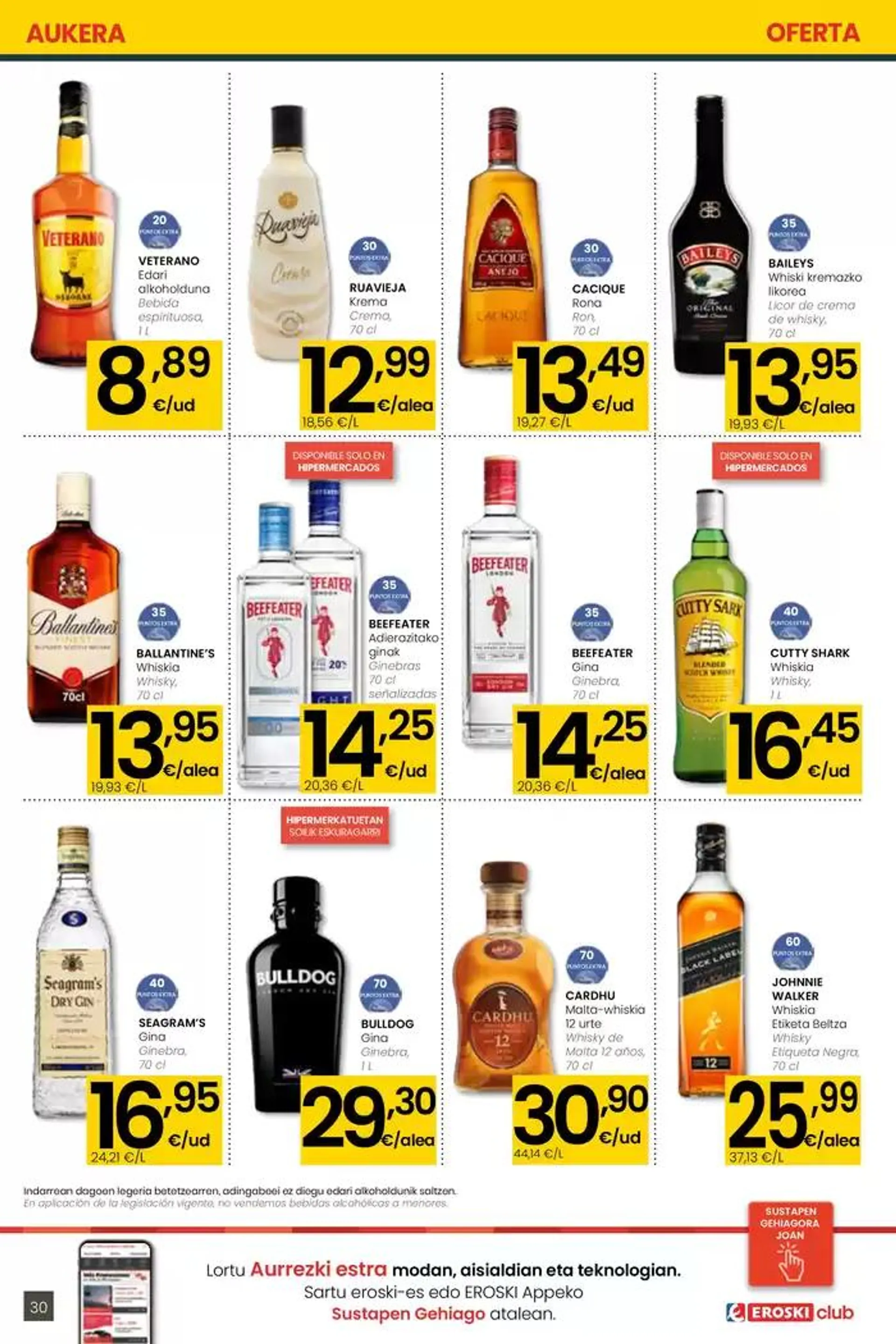 Catálogo de AUKERA OFERTA HIPERMERKATUAK EROSKI 2 de mayo al 13 de mayo 2025 - Página 30