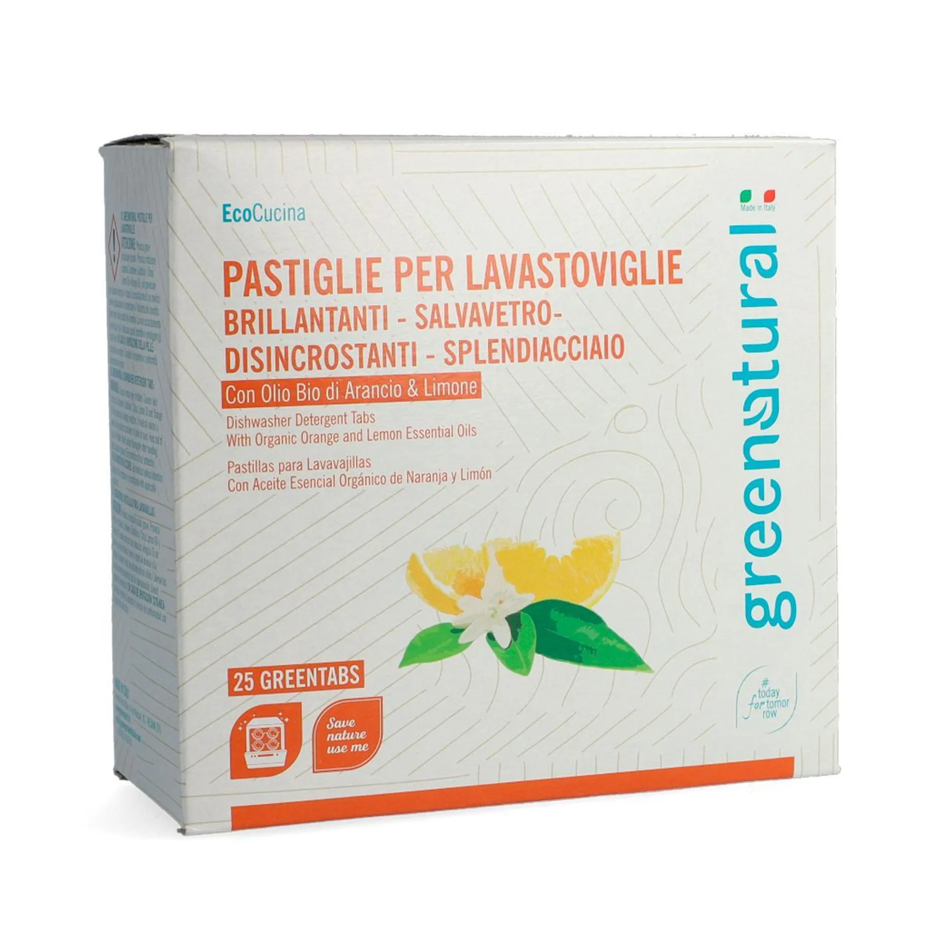 Greentabs lavavajillas Greenatural, 25 pastillas