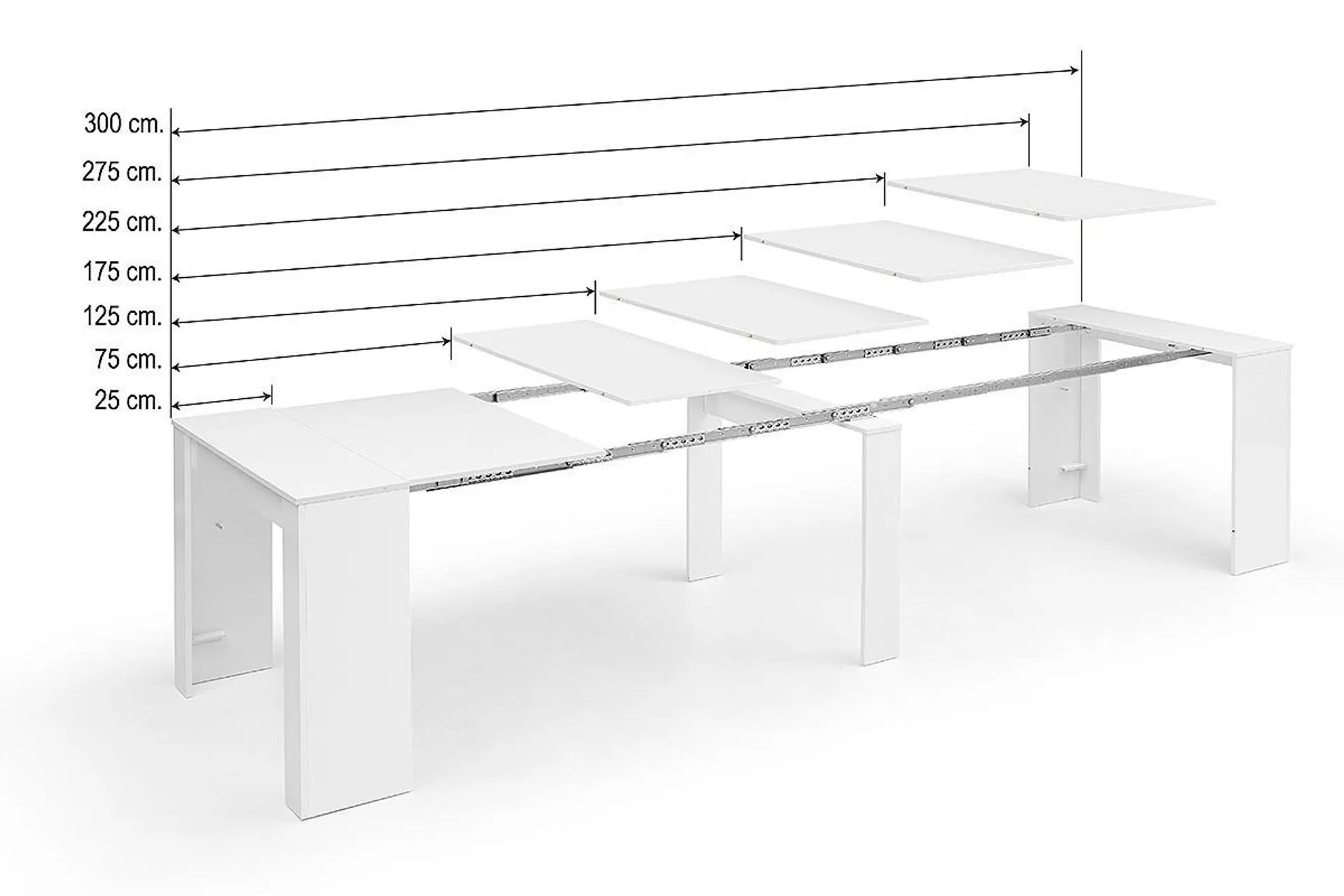 Mesa Consola extensible ALLONGO Blanco