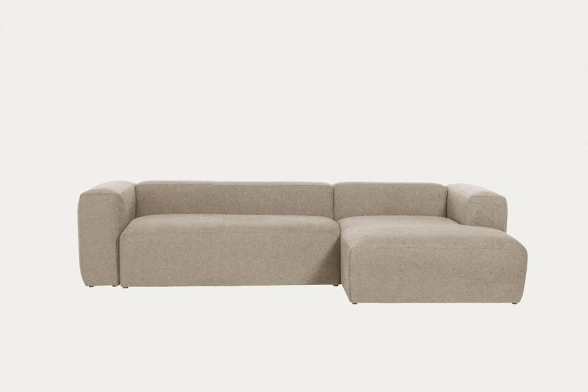 Sofá Blok 3 plazas chaise longue derecho beige 300 cm