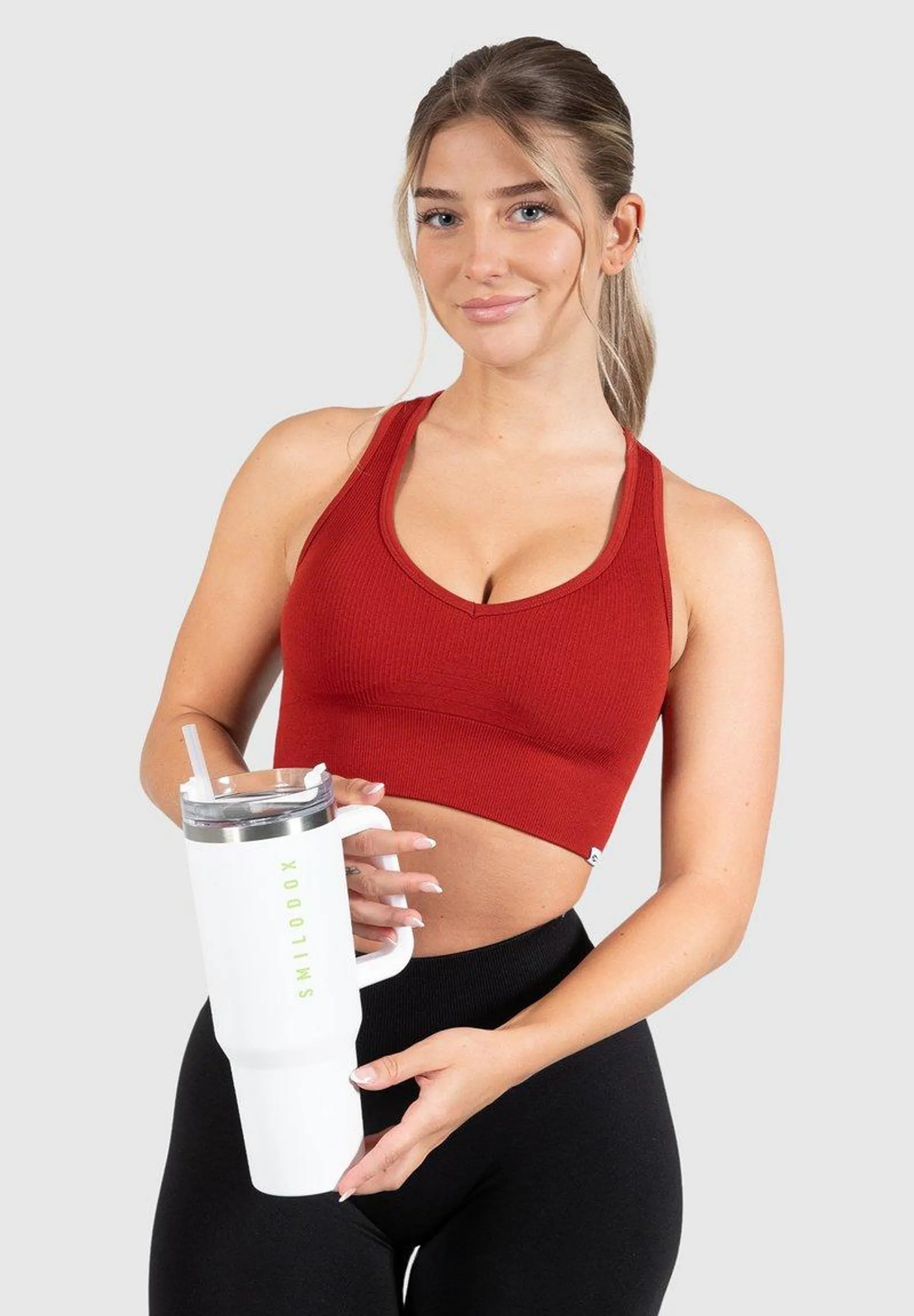 UNISEX STAHL TRINKBECHER 1,2 LITER FÜR SPORT, FITNESS, GYM - Cantimplora - creme