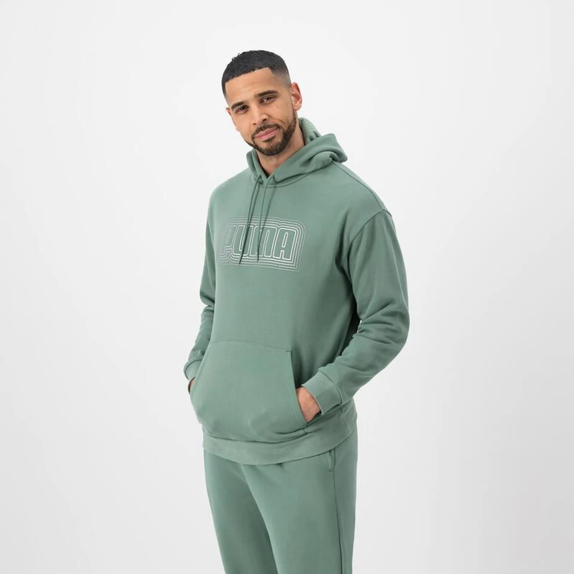 Sudadera Puma Hombre Verde Capucha