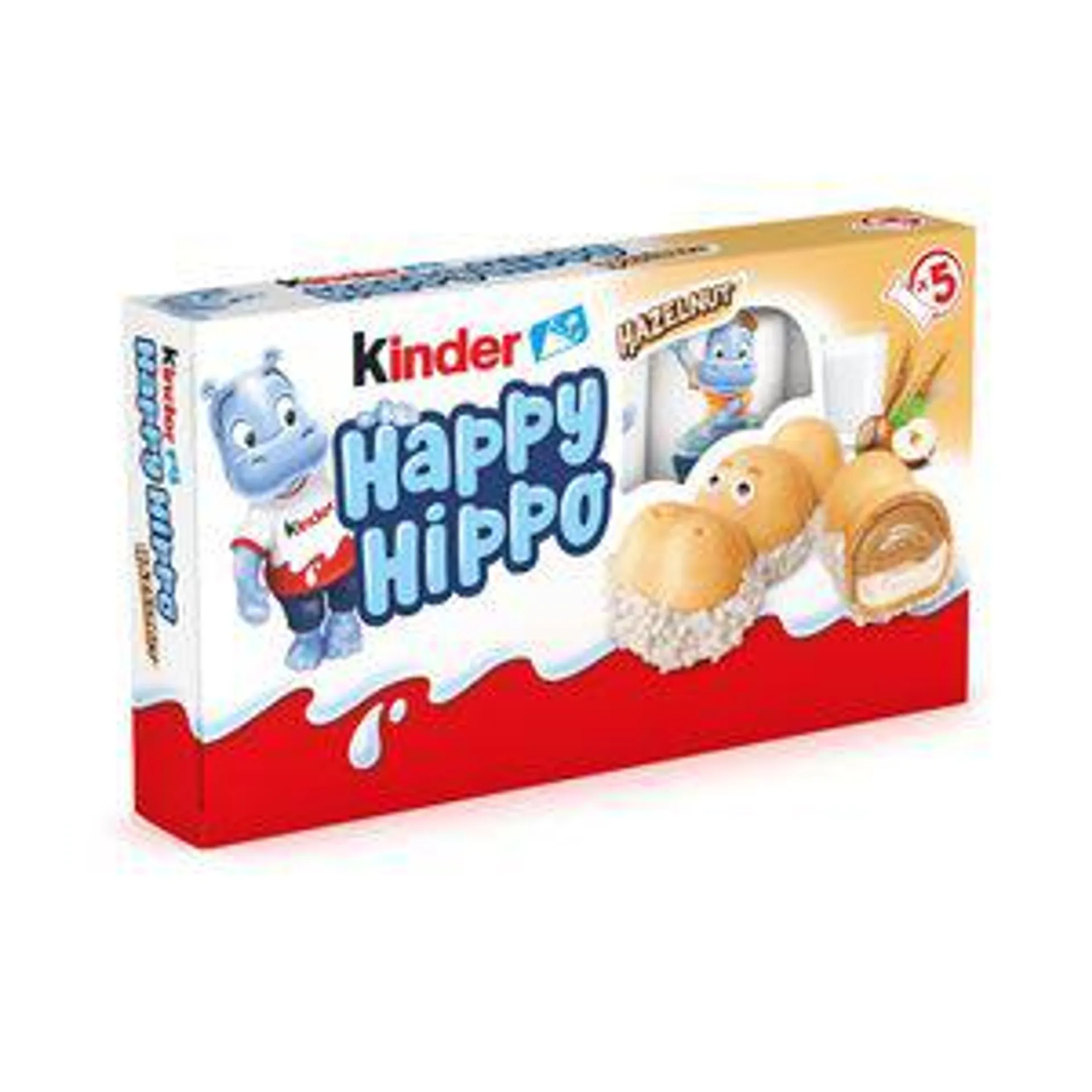 KINDER Happy hippo snack 5 unidades caja 104 gr