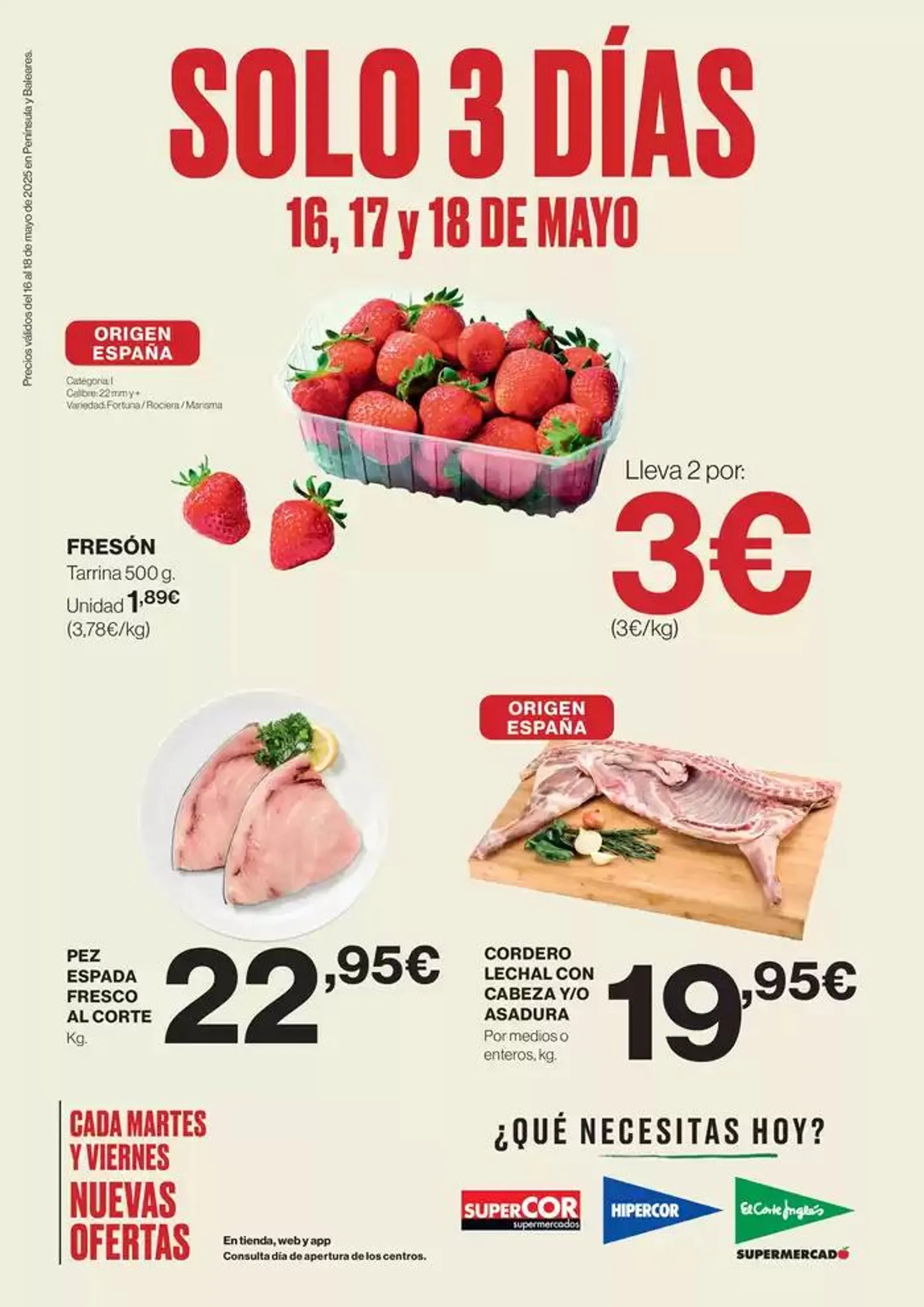 Precios válidos del 16 al 18 de mayo de 2025 en Península y Baleares - 1