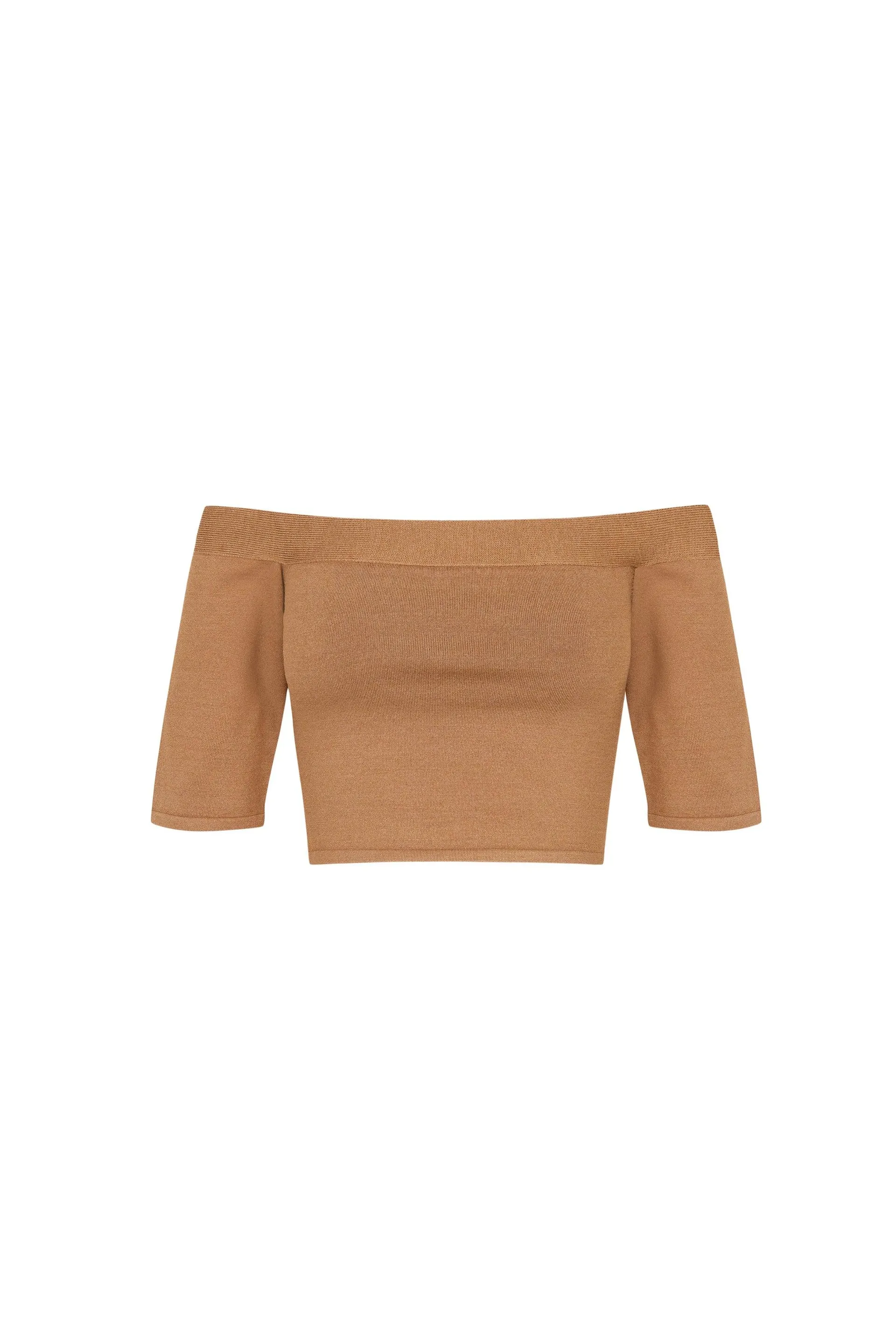 Naim, crop top en punto bronce