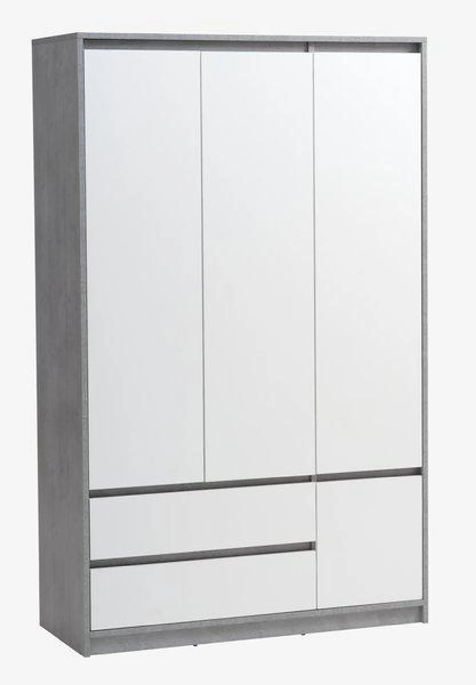 Armoire BILLUND 119x193 blanc/béton