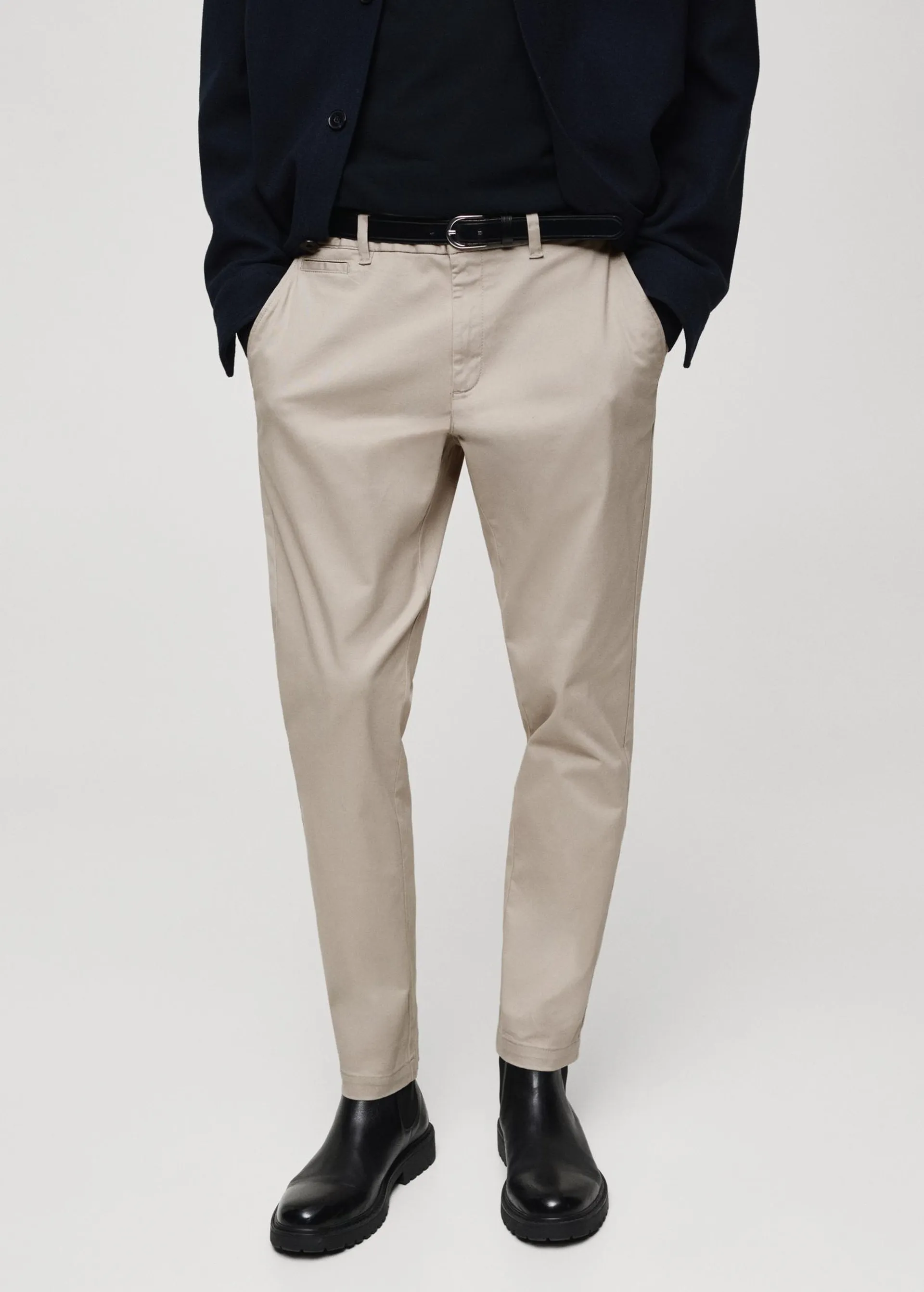 Pantalón algodón tapered crop