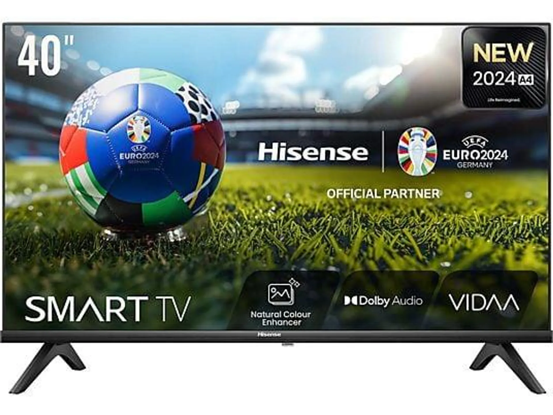 TV LED 40" - Hisense 40A4N, HD, Modo Deportes IA, Modo Juego, Dolby Audio, Smart TV, Negro