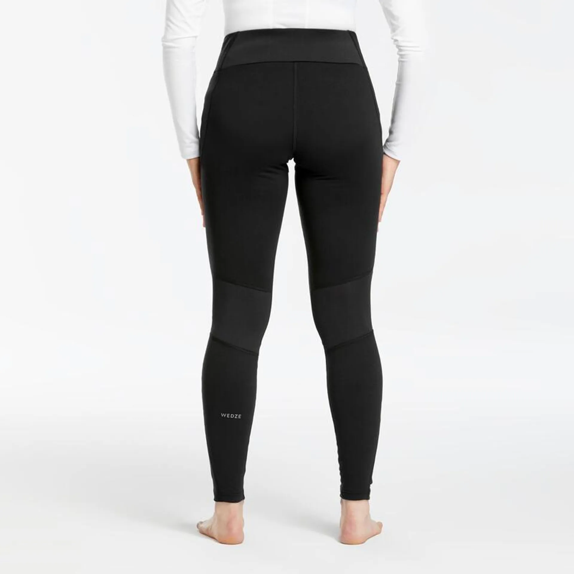 Leggins térmicos de esquí y nieve Mujer Wedze Ski 500 Negro
