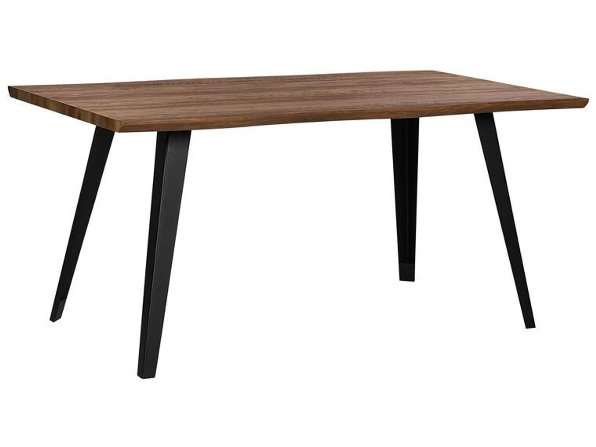 Mesa de comedor madera oscura/negro 160 x 90 cm WITNEY