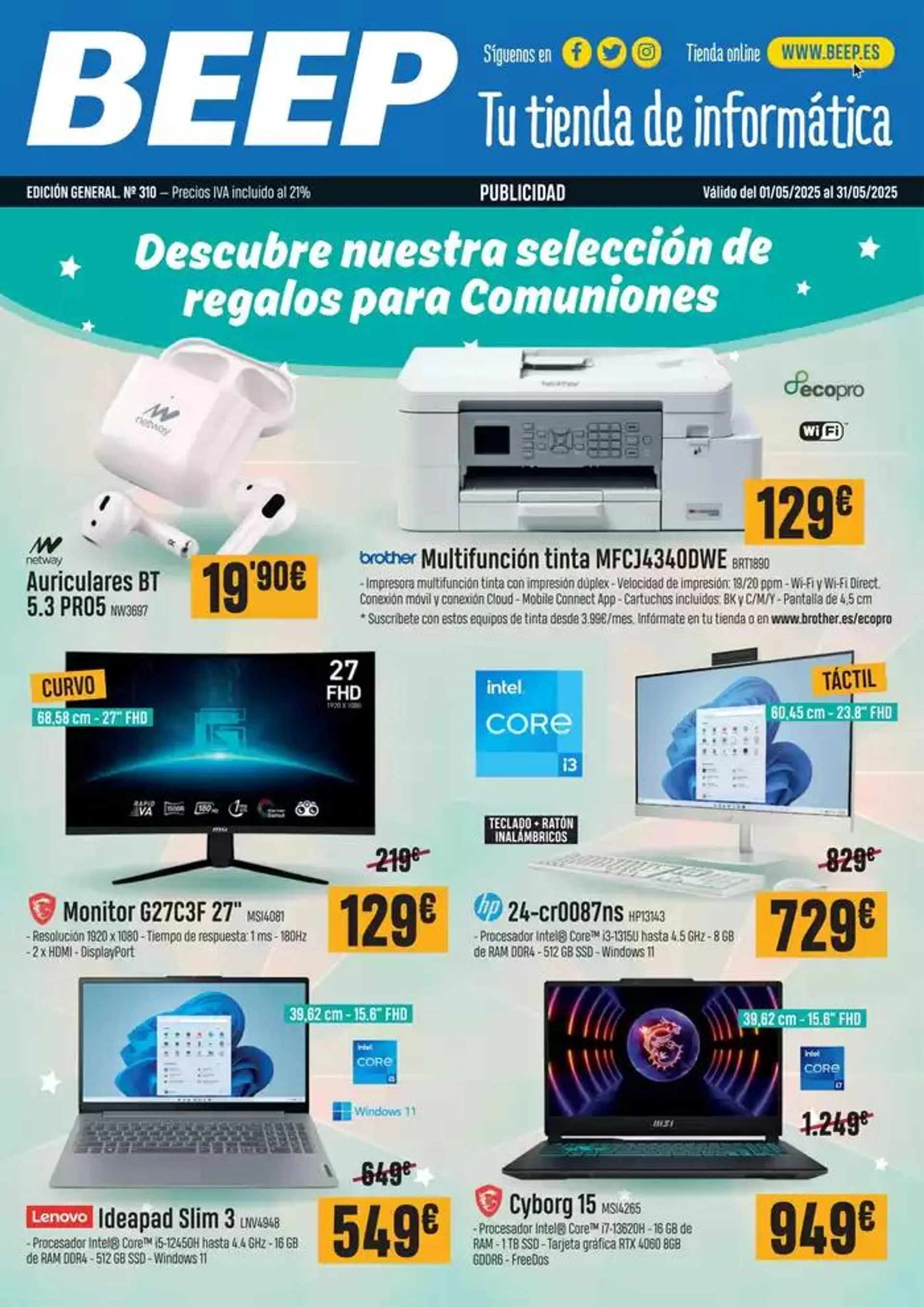 Catálogo de Descubre nuestra selección de regalos para Comuniones 5 de mayo al 31 de mayo 2025 - Página 1
