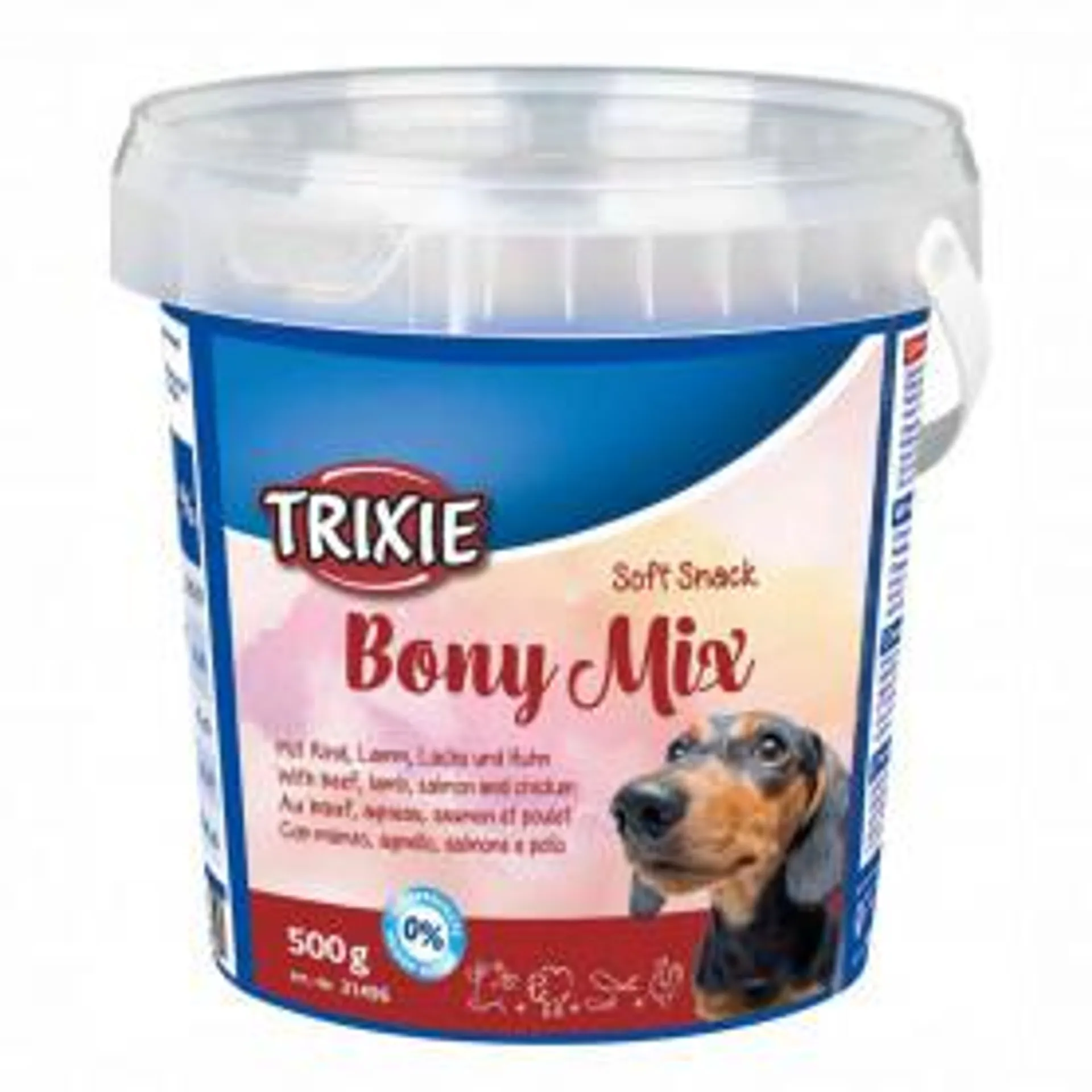 Trixie Soft Snack Bony Mix con pollo, salmón, cordero y ternera