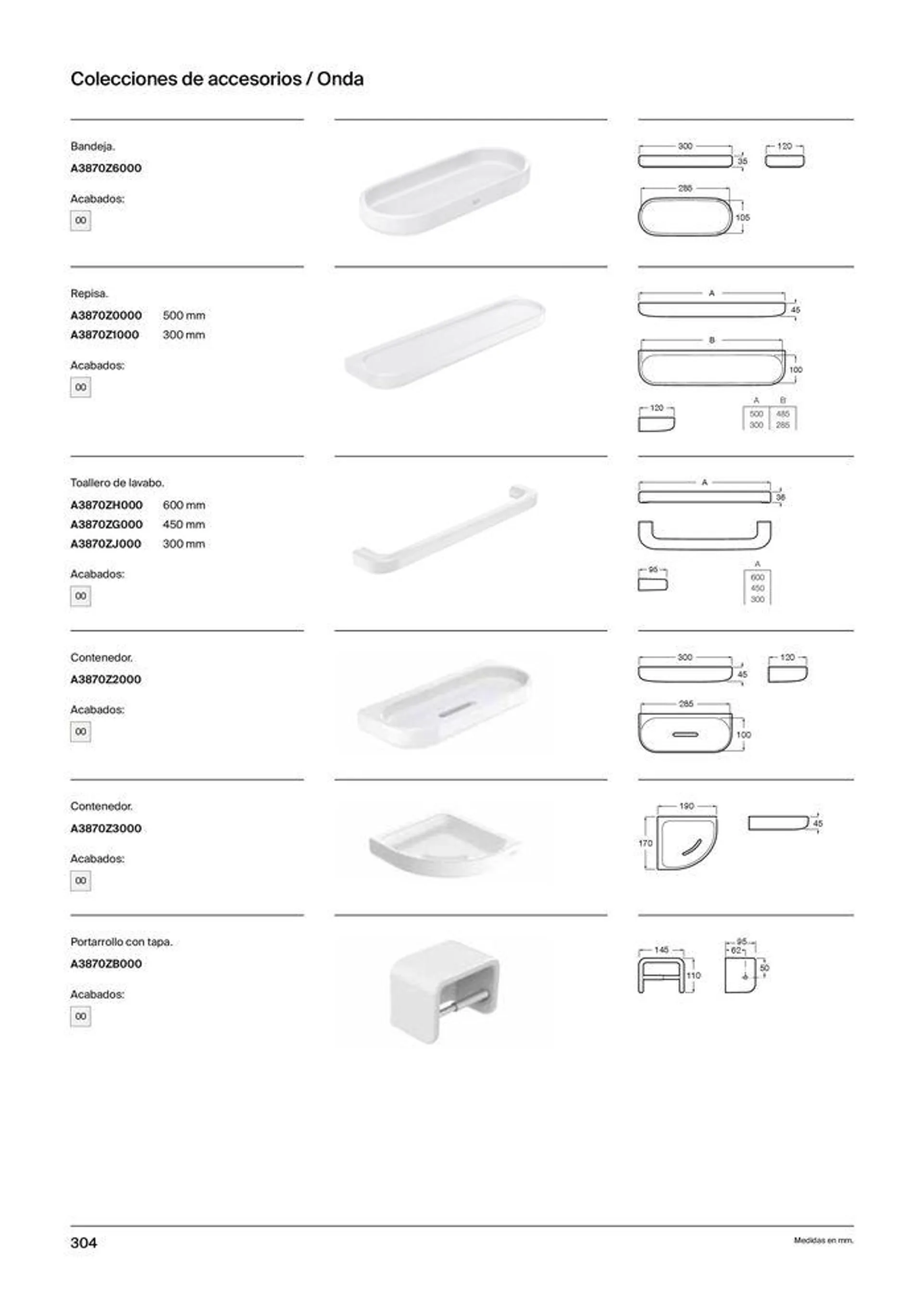 Catálogo de Colecciones de Baño, Muebles y Accesorios 19 de septiembre al 31 de diciembre 2024 - Página 306