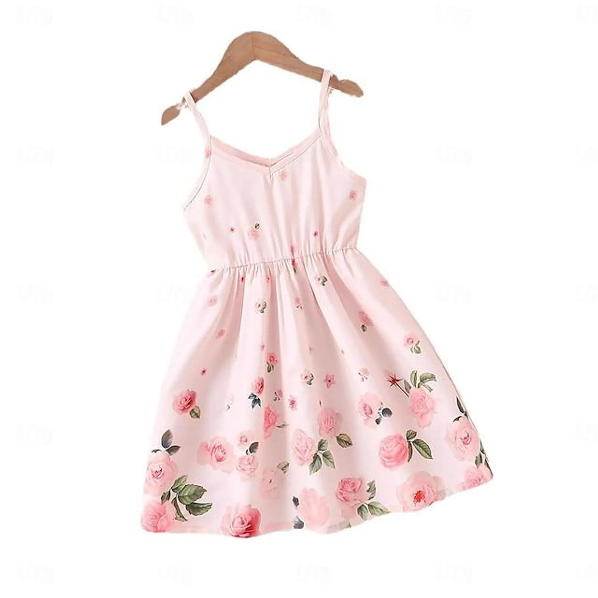 niños niña vestido dulce estampado floralsin mangas al aire libre casual moda diario poliéster verano