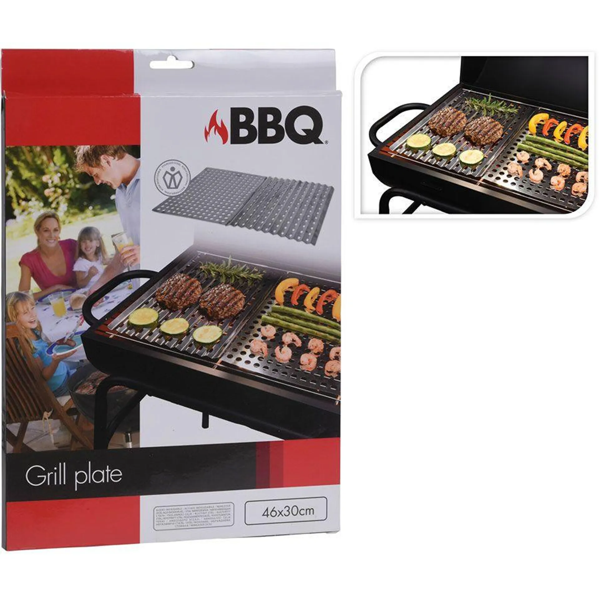 Set 2 rejillas para barbacoa inox Koopman