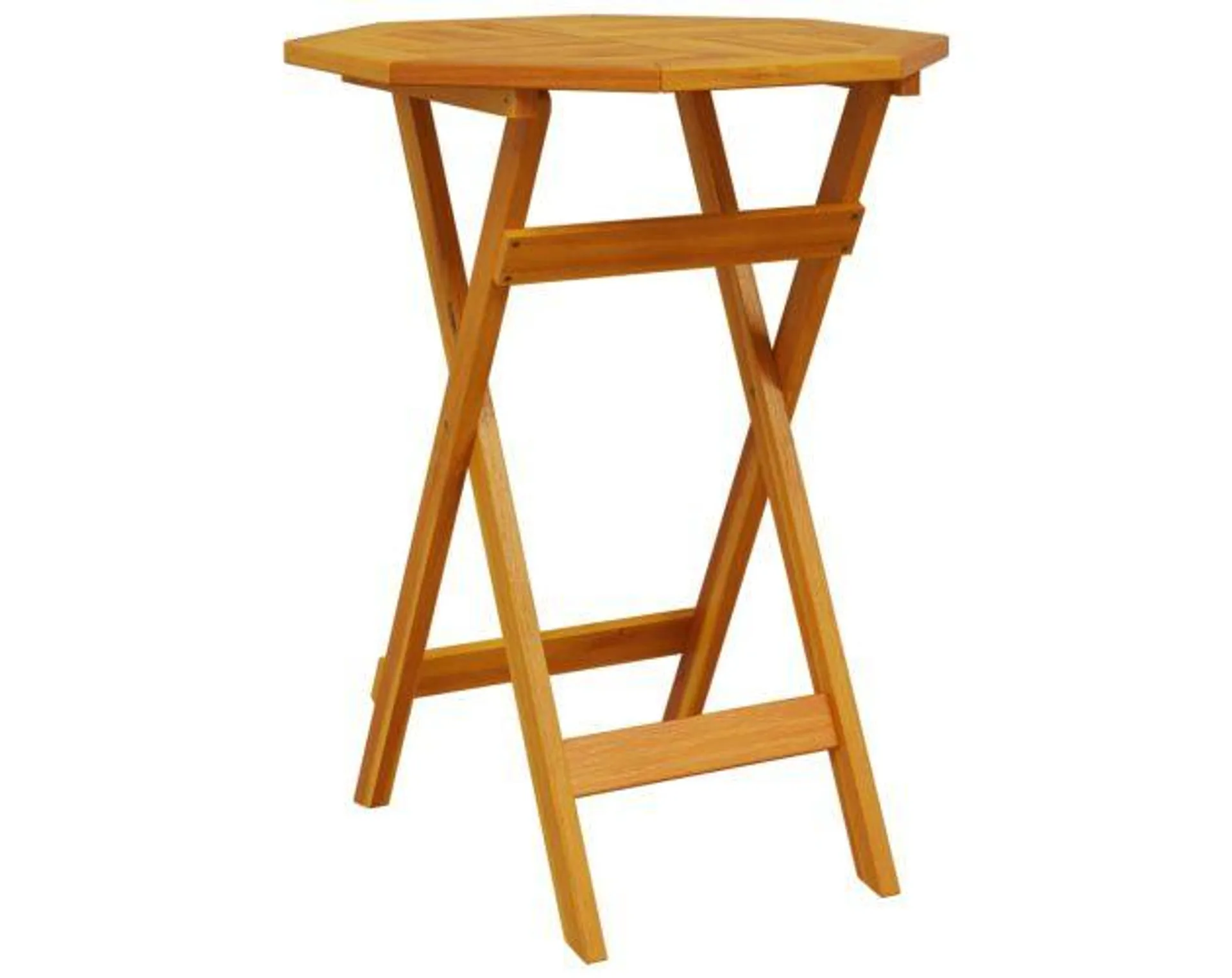 vidaXL mesa de jardín plegable madera maciza de acacia ø60x75 cm