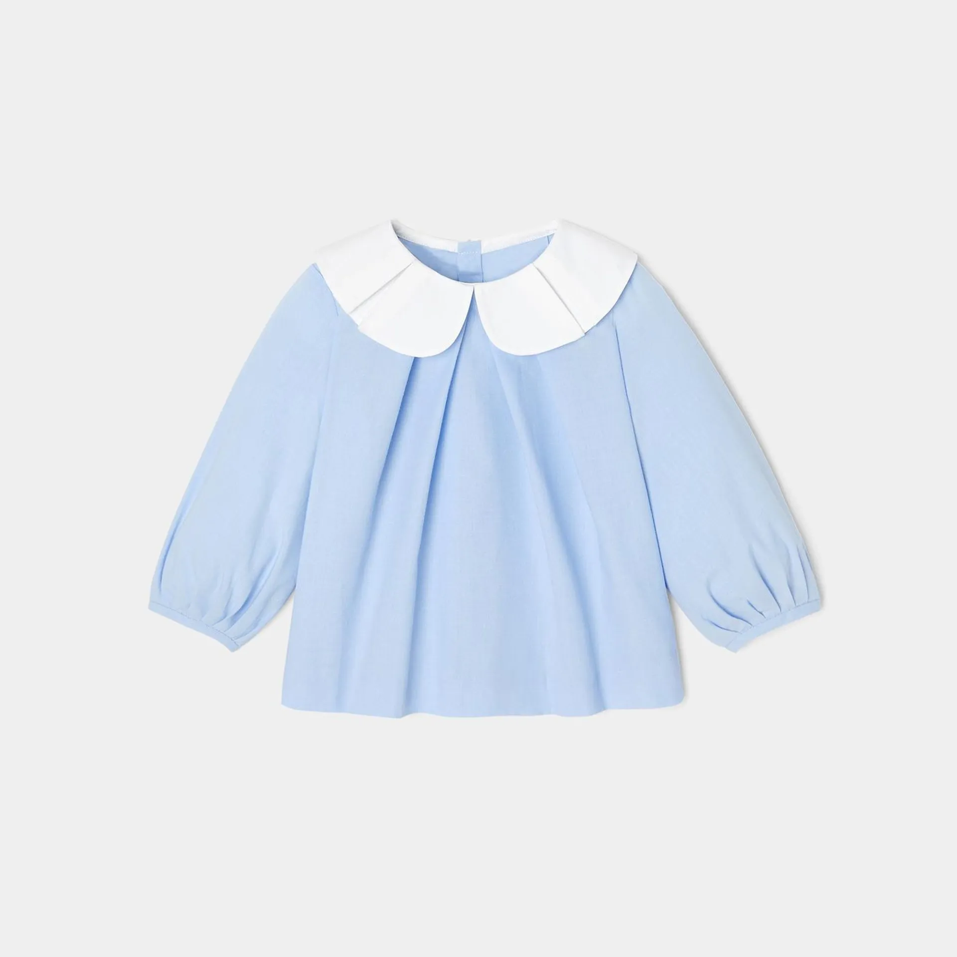 Blusa de algodón fil-à-fil para bebé niña