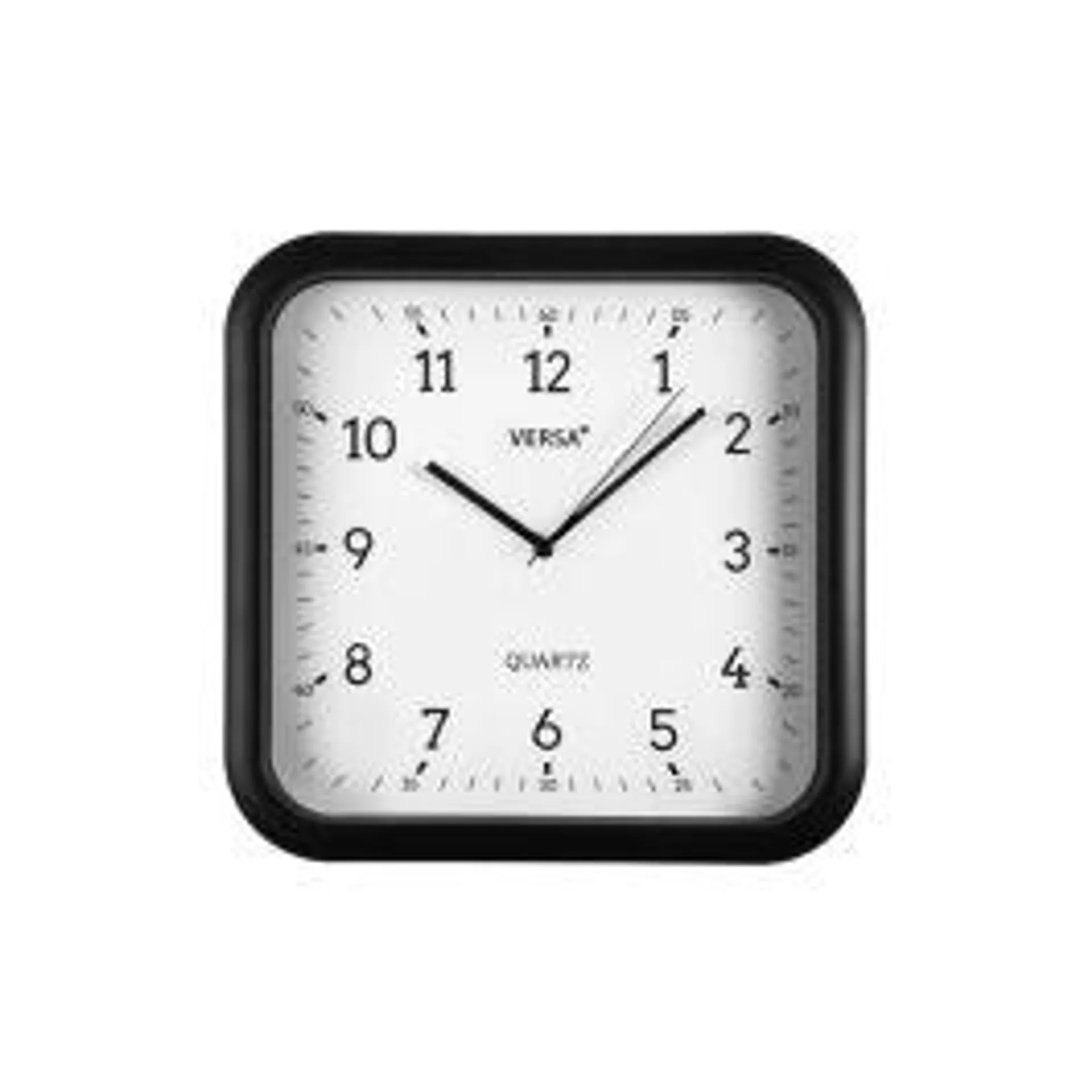 Reloj pared cuadrado 30 x 30 negro versa