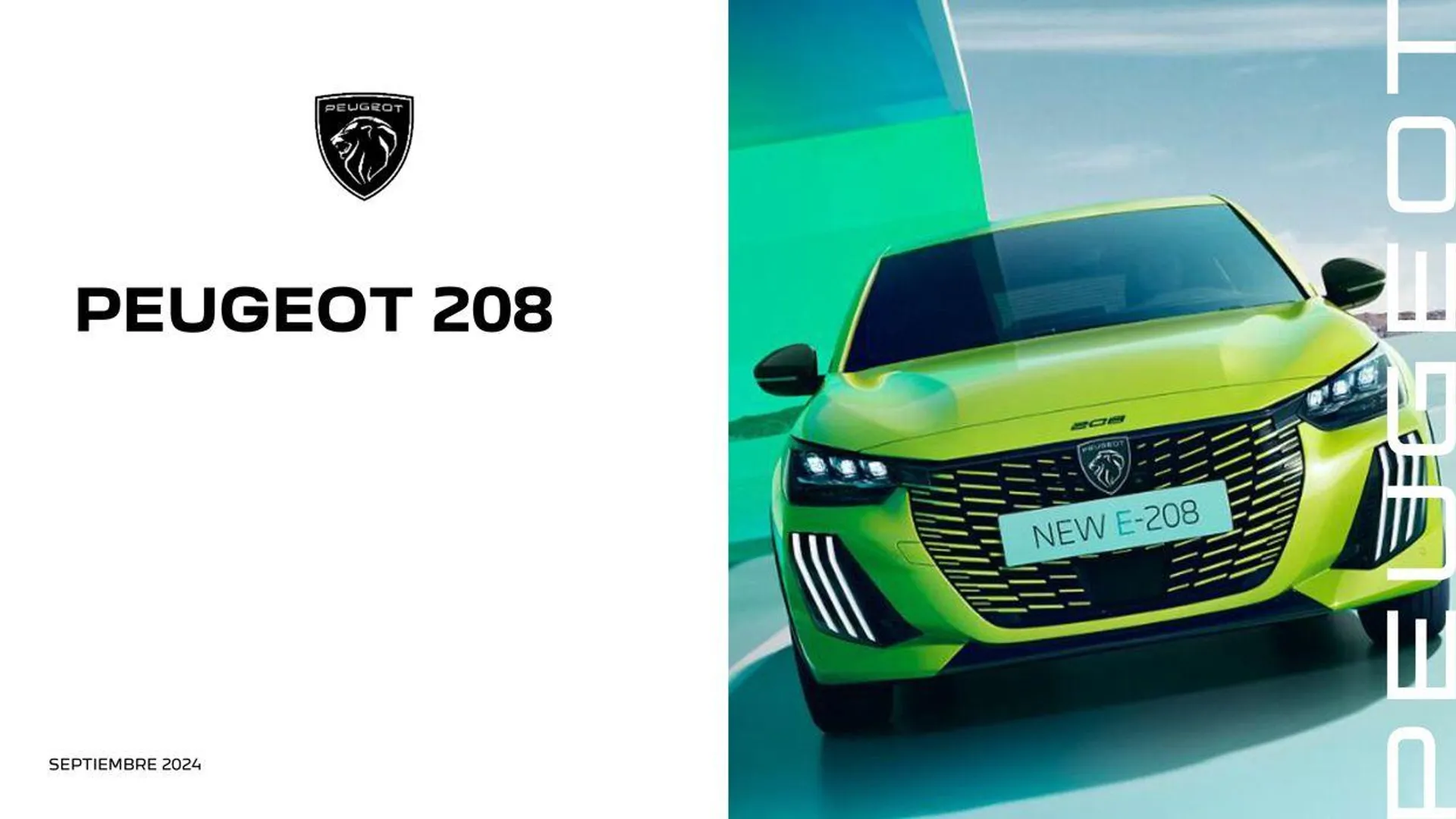 Catálogo de Nuevo Peugeot E-208 Eléctrico 16 de septiembre al 16 de septiembre 2025 - Página 1