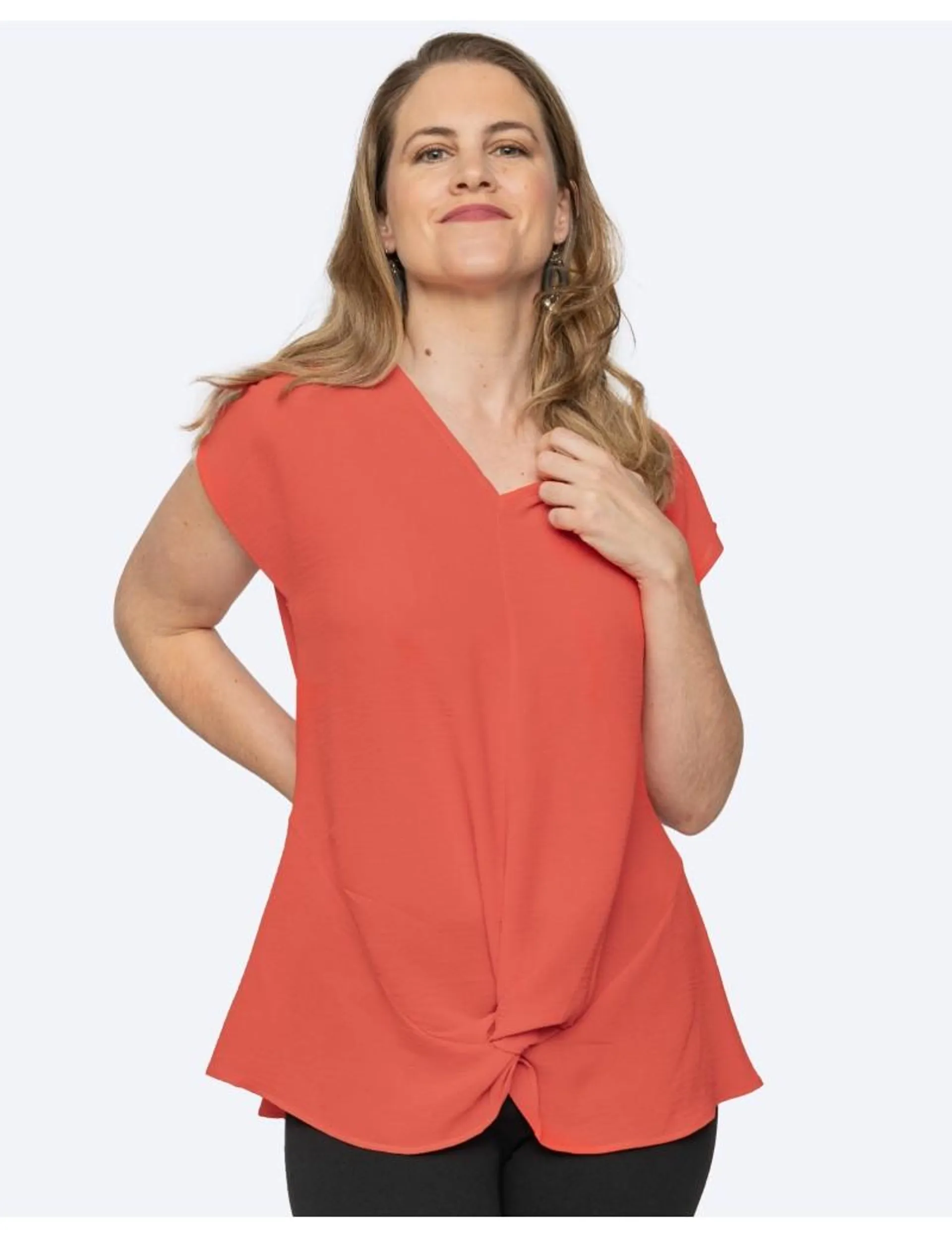 Blusa Crep Nudo Bajo