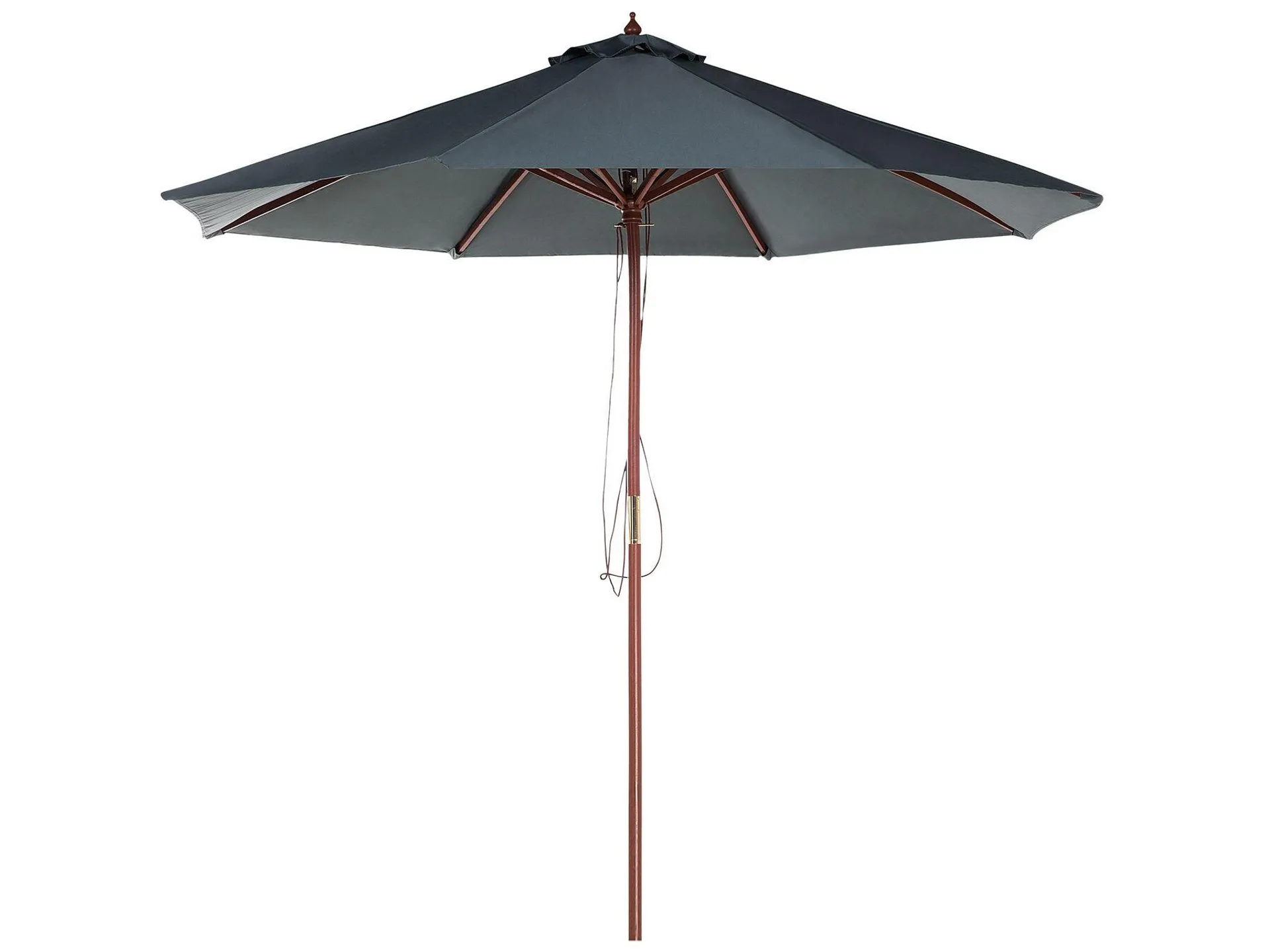 Sombrilla de poliéster gris oscuro/madera oscura 270 cm TOSCANA