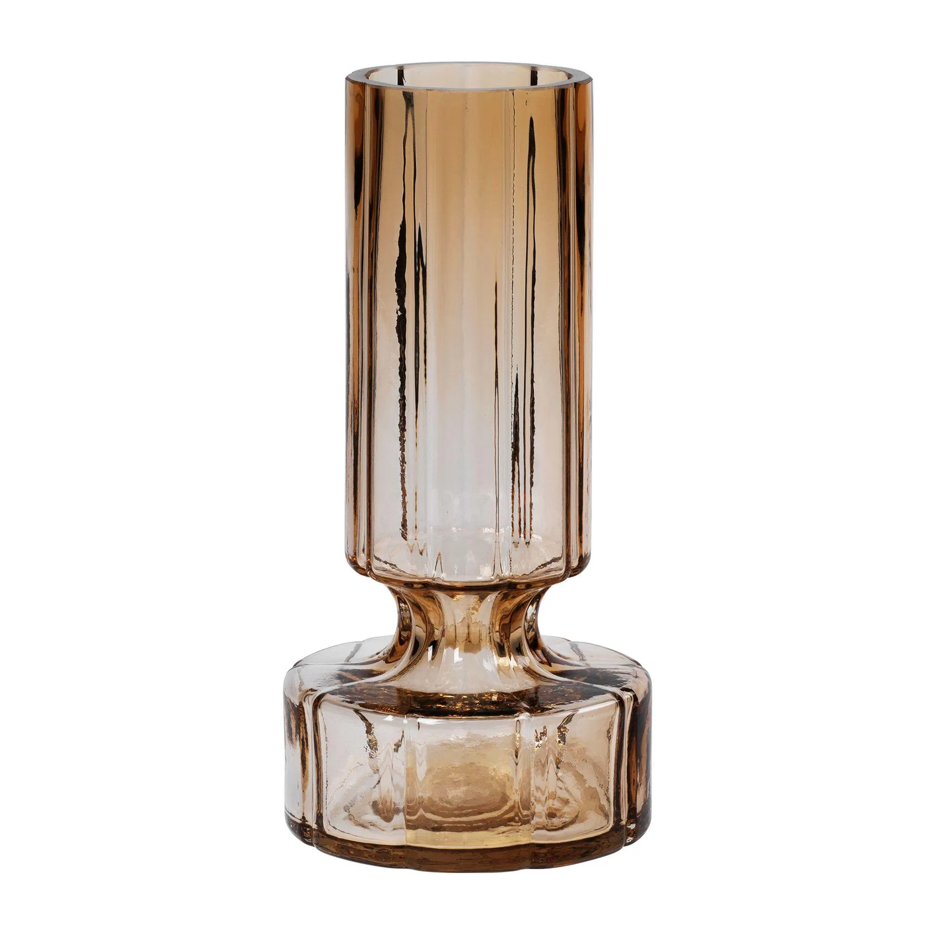 Hyacint glass vase 24.9 cm Indian tan