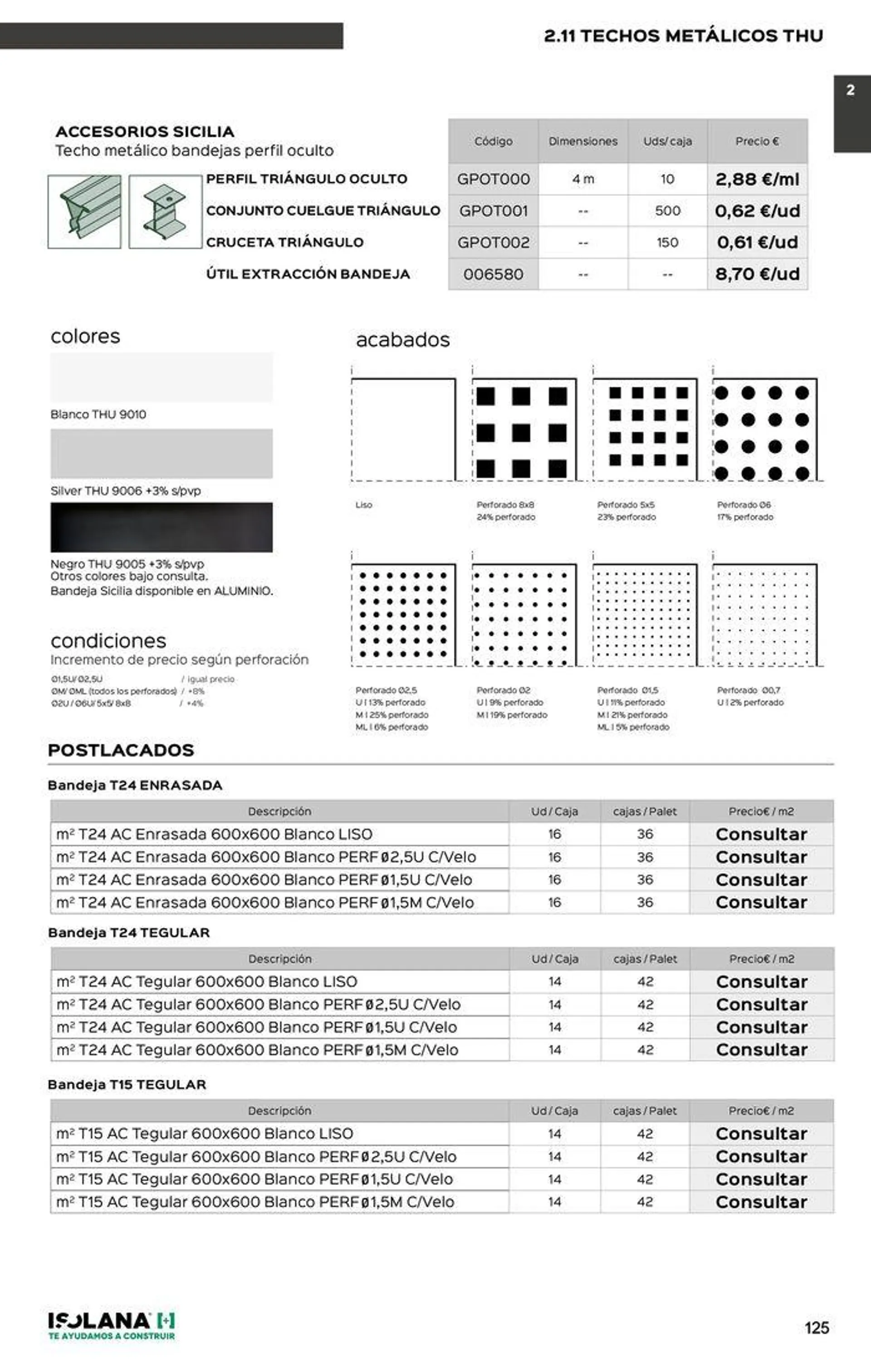 Catálogo de TECHOS ACÚSTICOS – TARIFA ISOLANA 2024 11 de junio al 30 de junio 2024 - Página 49