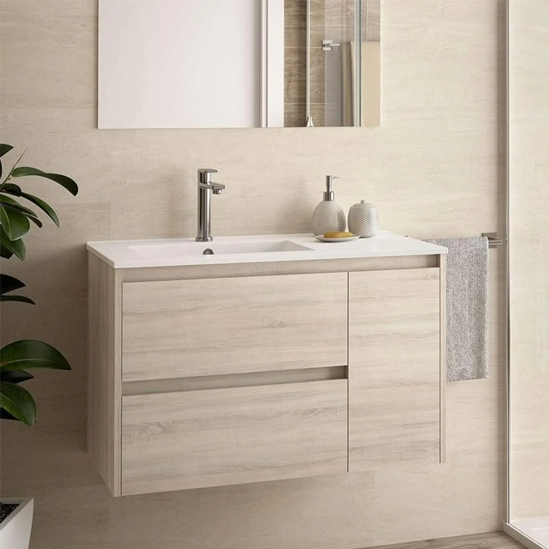 MUEBLE BAÑO CUBIK DESIGN-4 + LAVABO