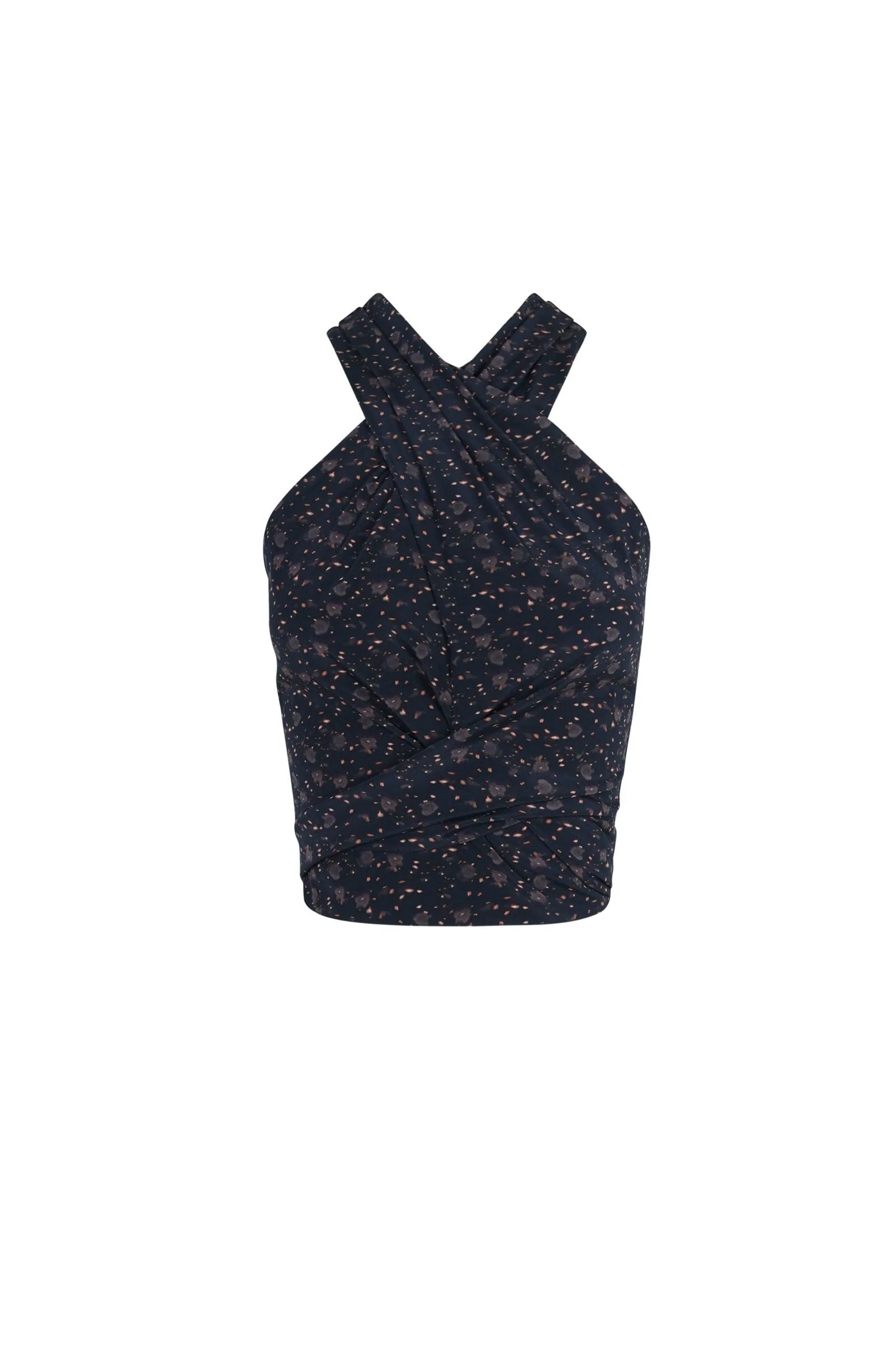 Iman, top en seda stretch hedy print