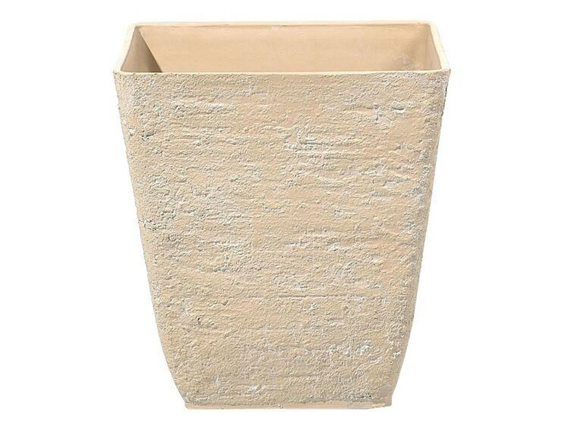 Maceta de mezcla de piedra beige arena 39 x 39 cm DELOS