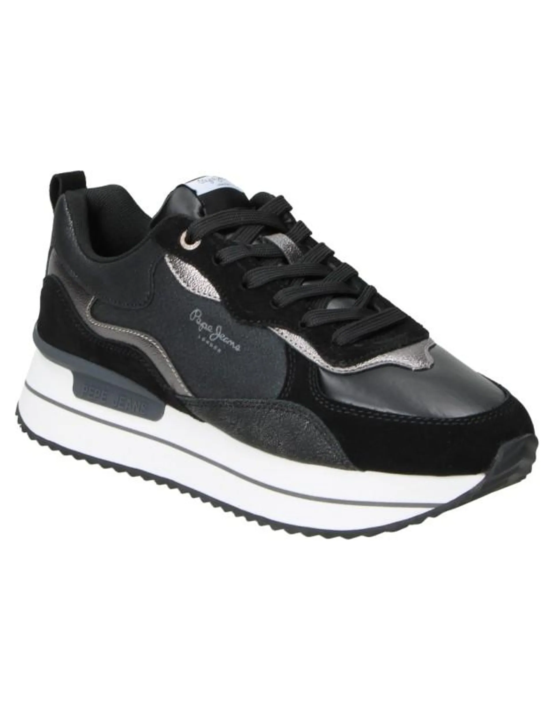 Zapatillas para mujer plana PEPE JEANS pls31513-952 en negro