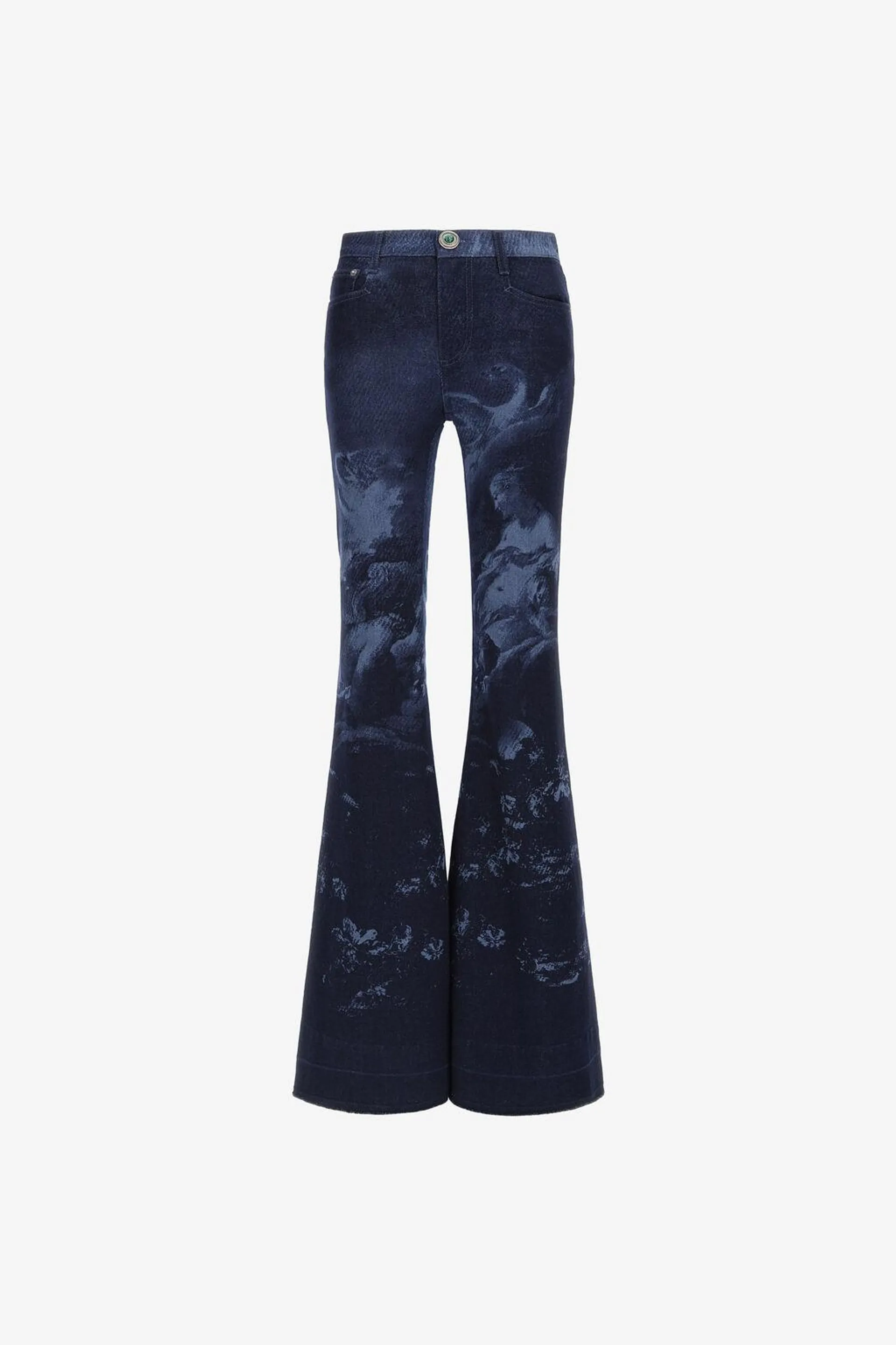 Jeans with Wild Leda print