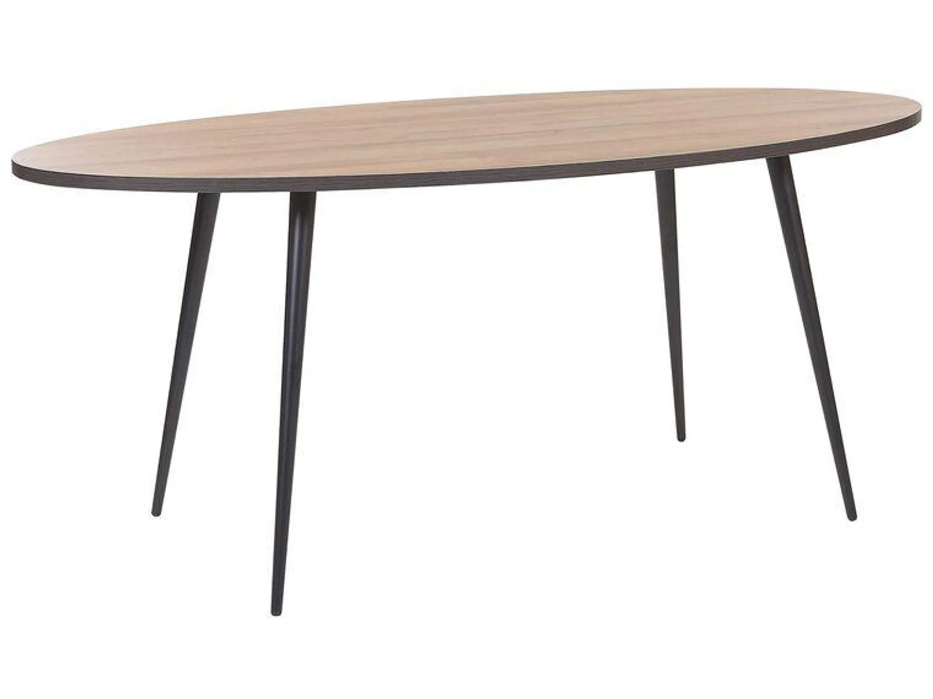 Mesa de comedor madera oscura/negro 180 x 90 cm OTTAWA