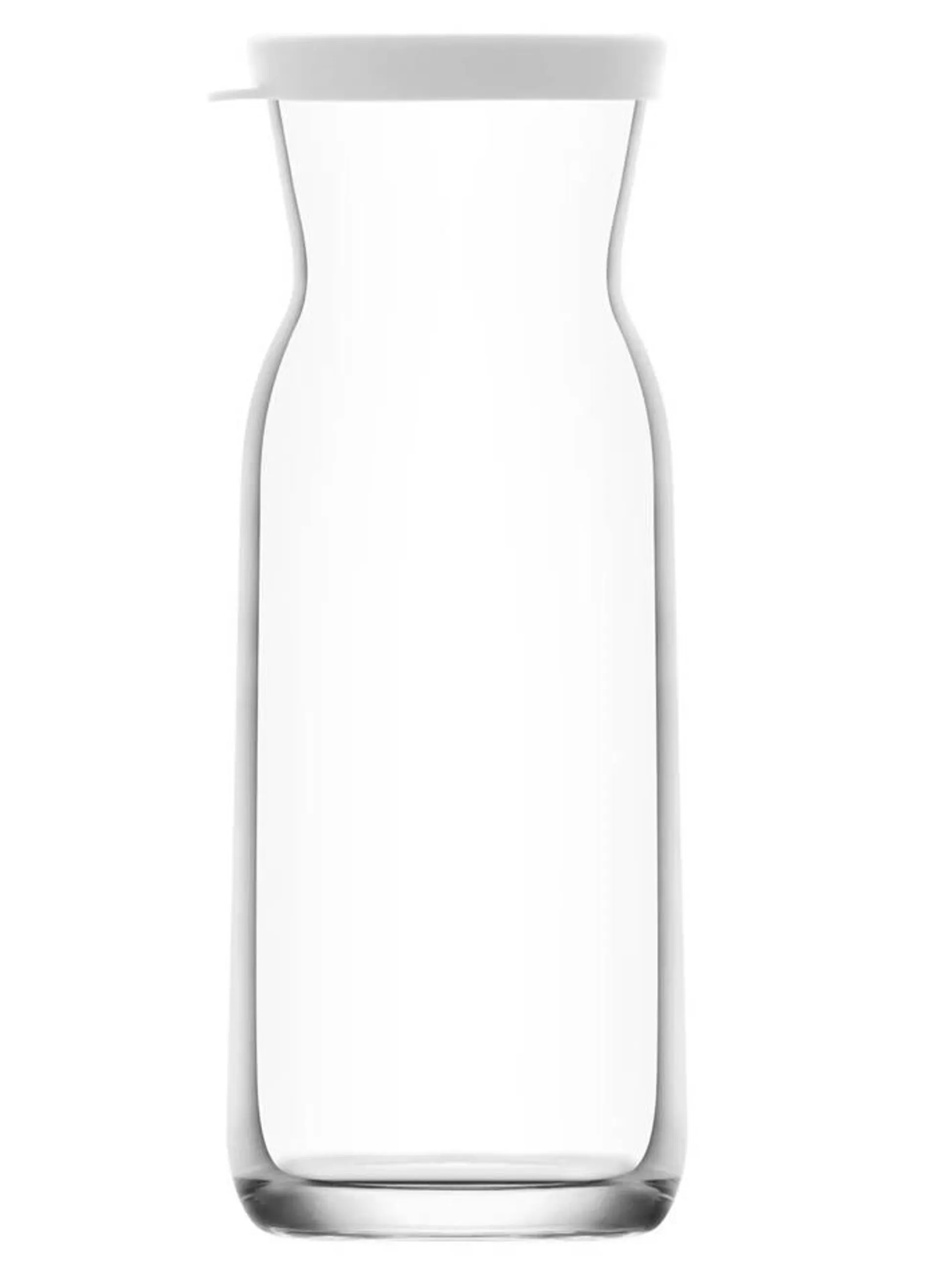 Dalp Jarra blanca con tapa 700ml Vidrio transparente