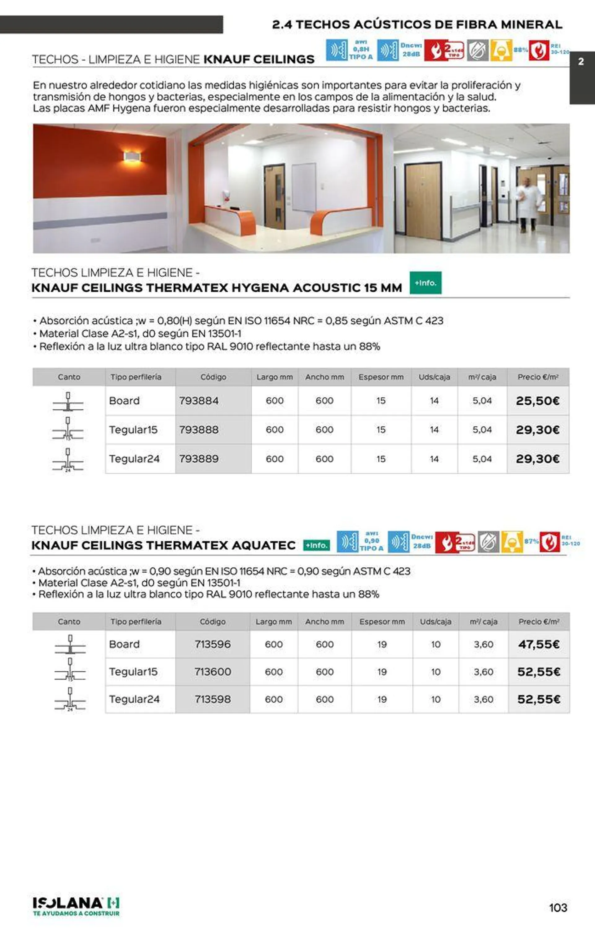 Catálogo de TECHOS ACÚSTICOS – TARIFA ISOLANA 2024 11 de junio al 30 de junio 2024 - Página 28