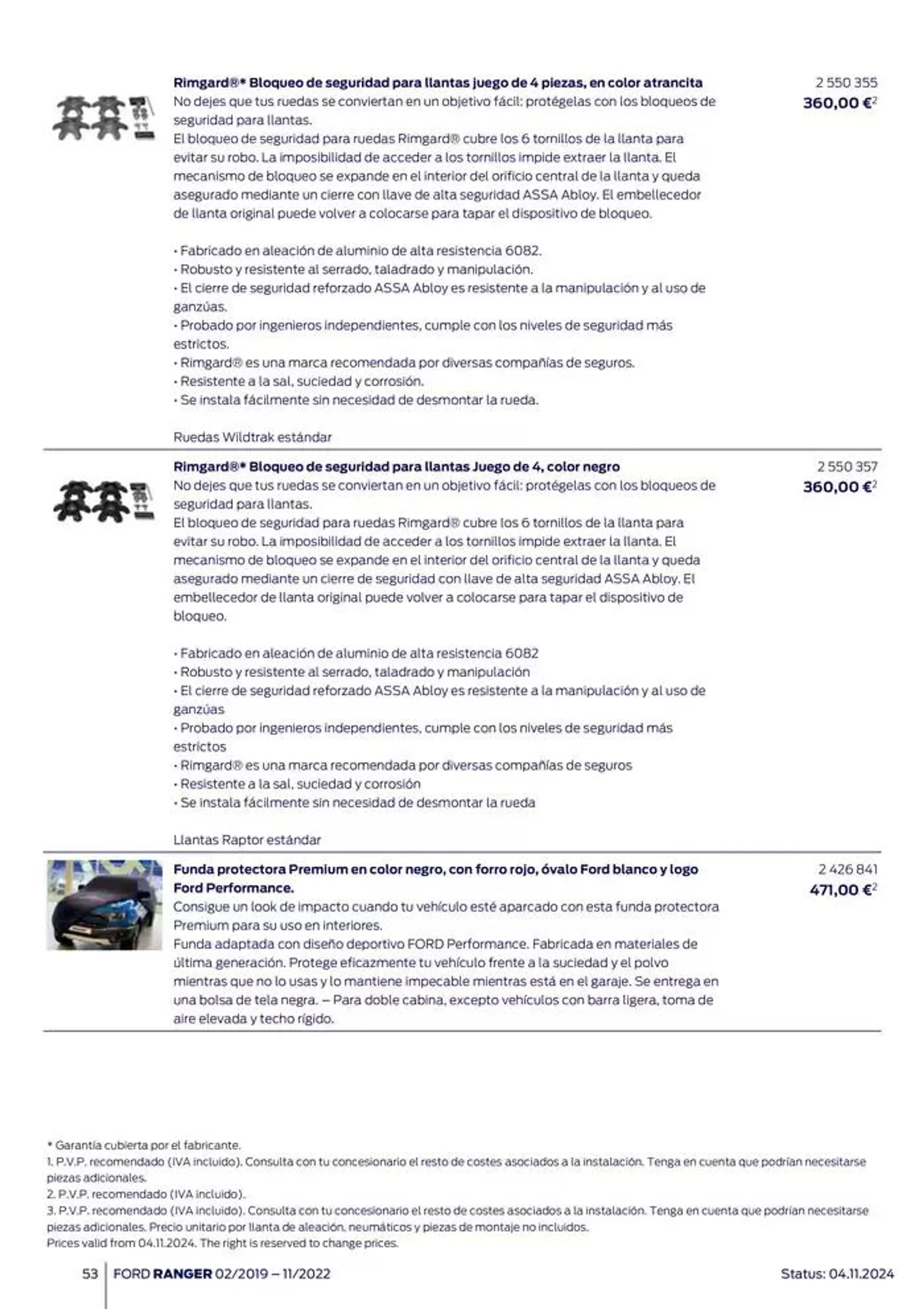 Catálogo de Ford de accesorios Ford Ranger 13 de noviembre al 13 de noviembre 2025 - Página 53