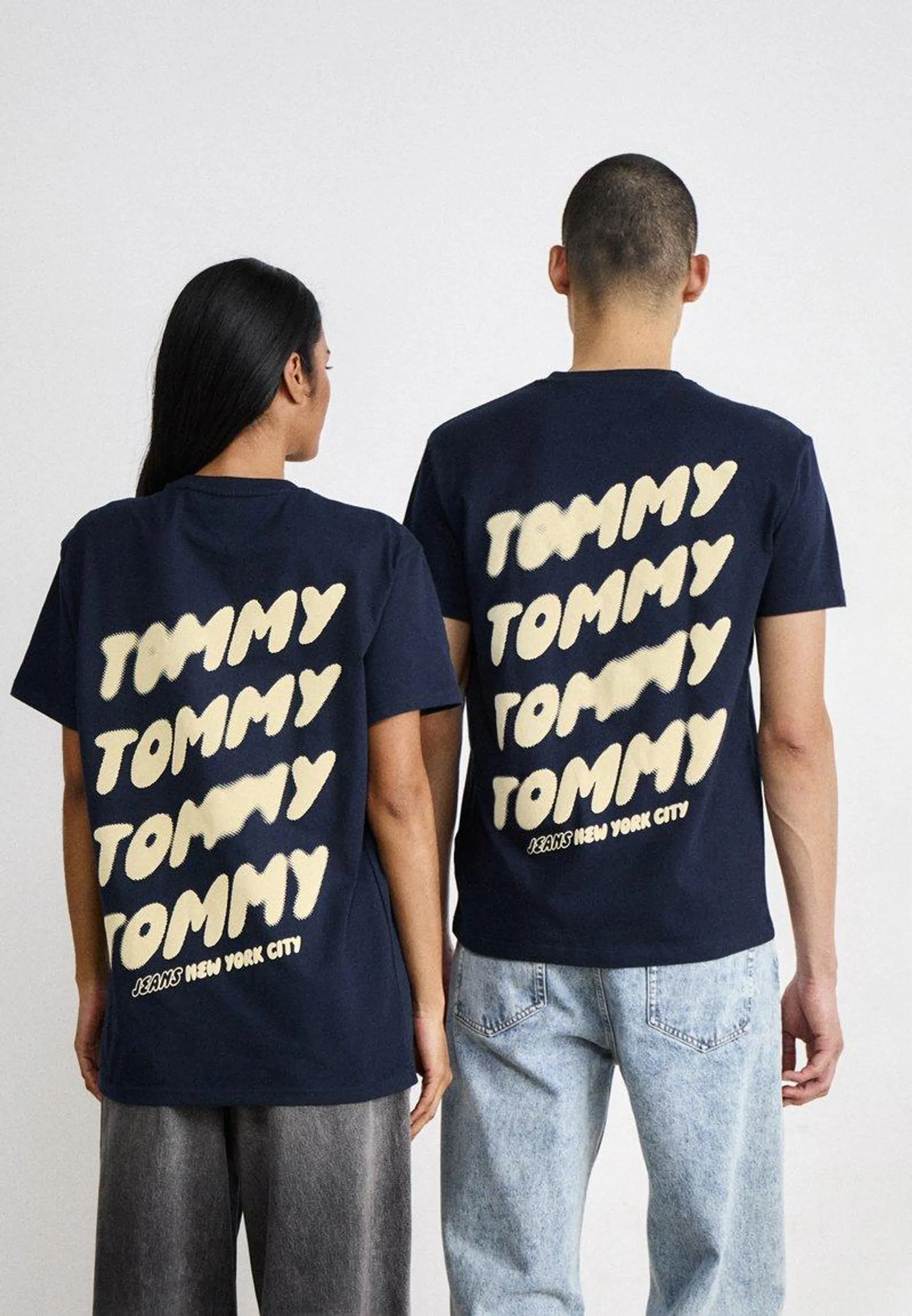 BUBBLE BACK TEE UNISEX - Camiseta estampada - dark night navy