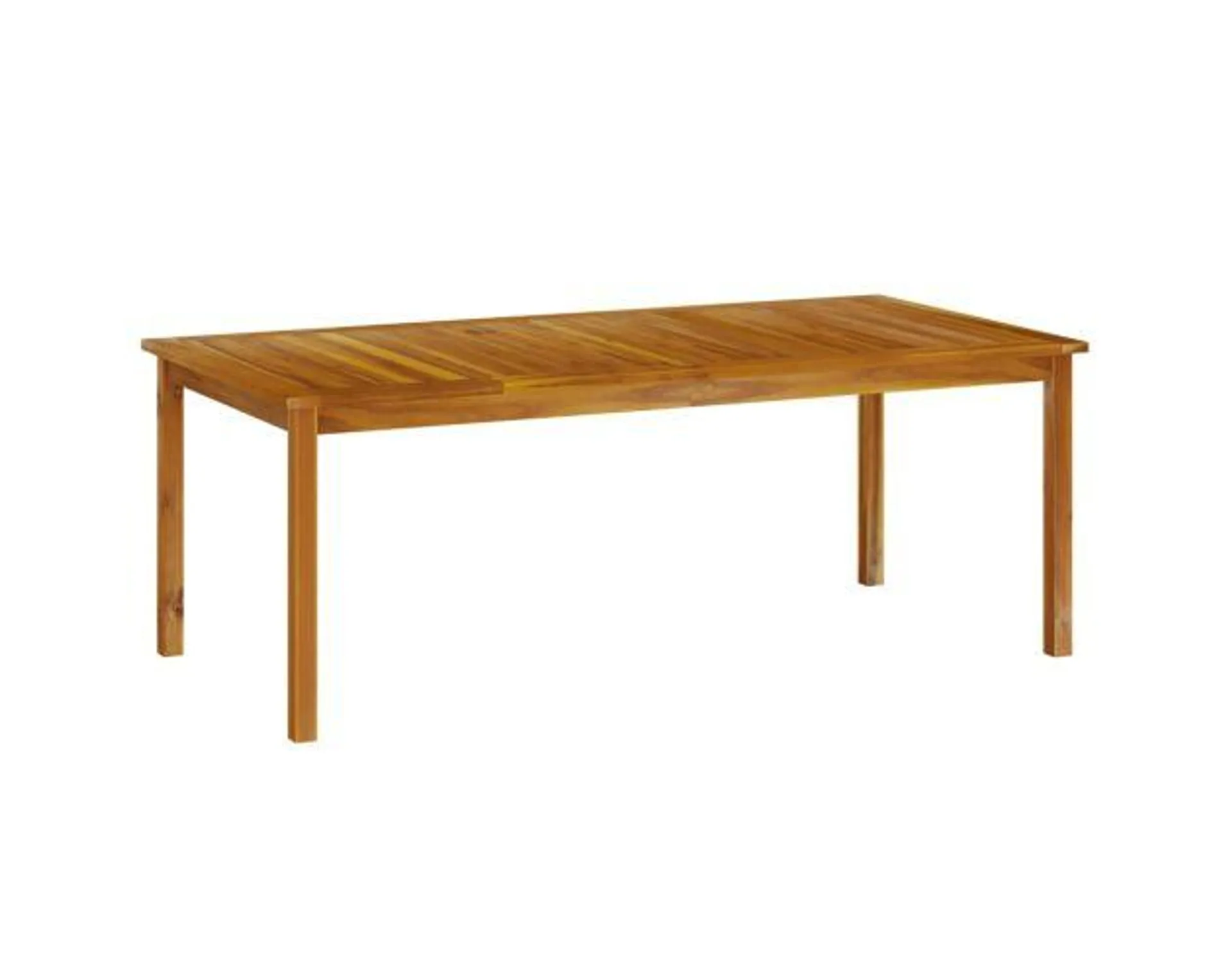 vidaXL mesa de jardín de madera maciza de acacia 200x100x74 cm