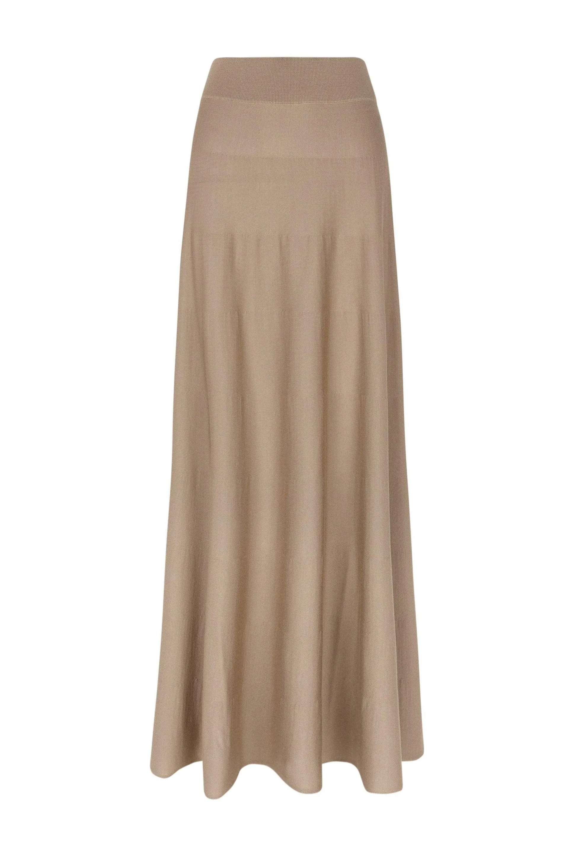 Hano, beige merino wool skirt