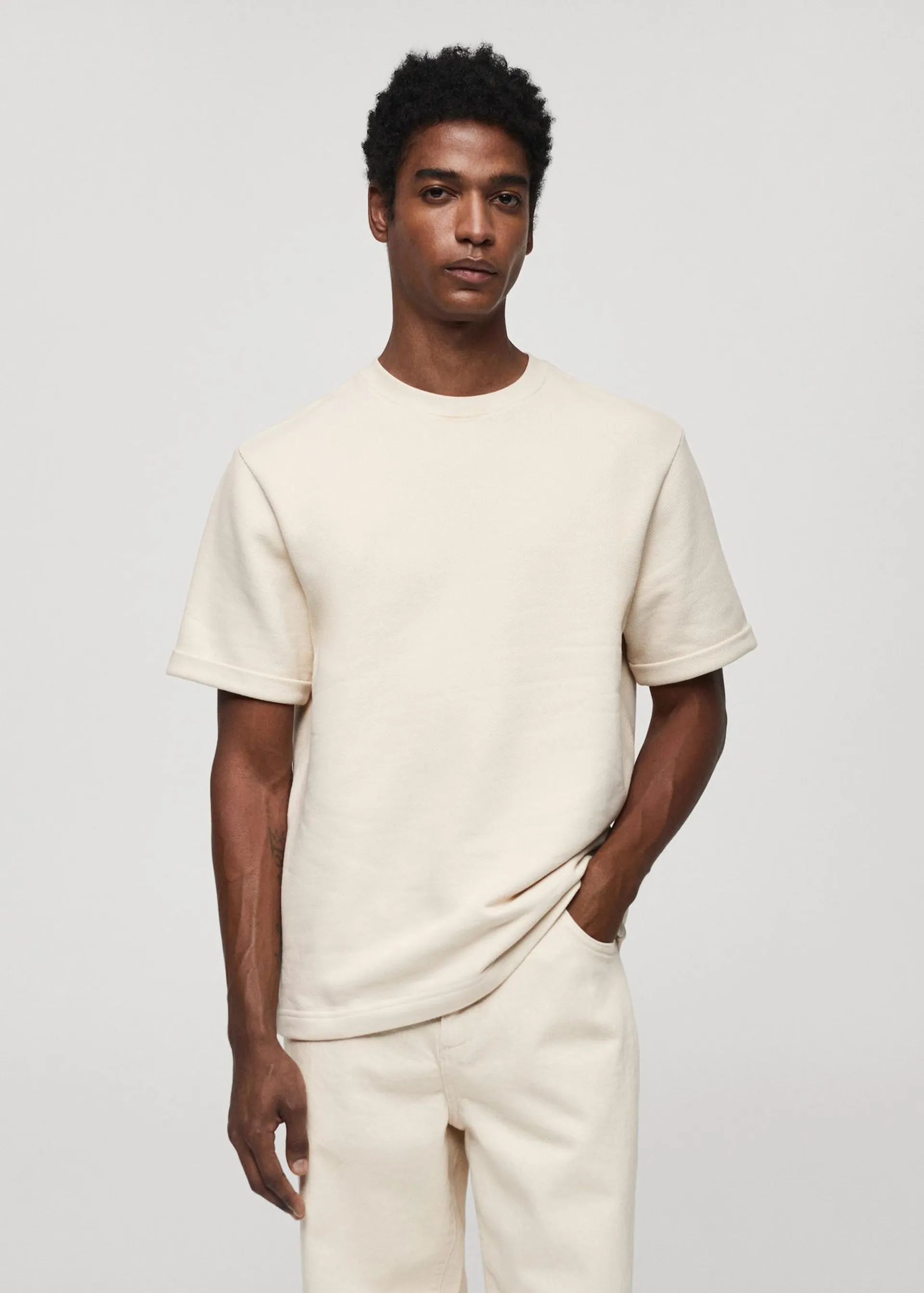 Camiseta punto fino algodón