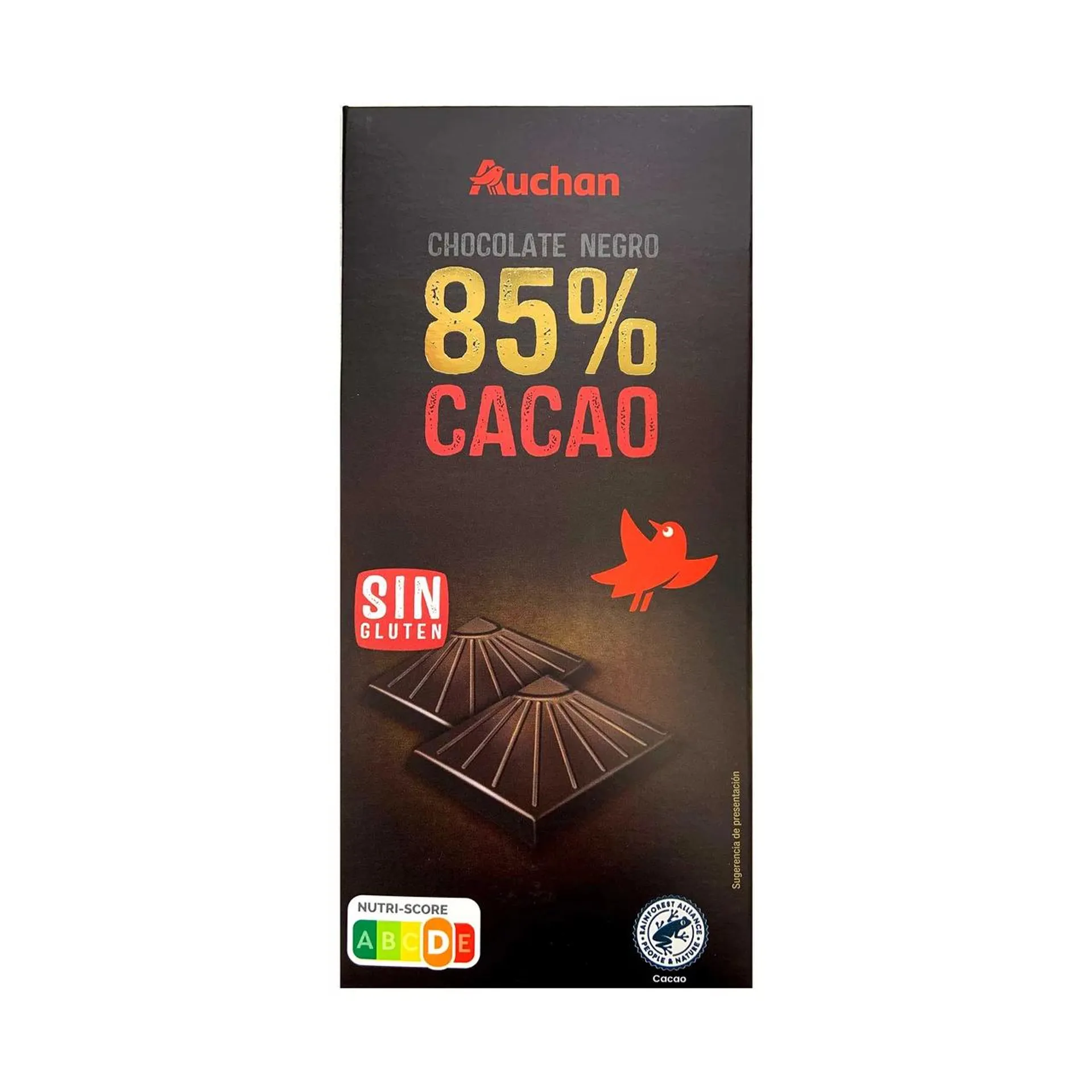 PRODUCTO ALCAMPO Chocolate negro 85 % cacao tableta 100 g.