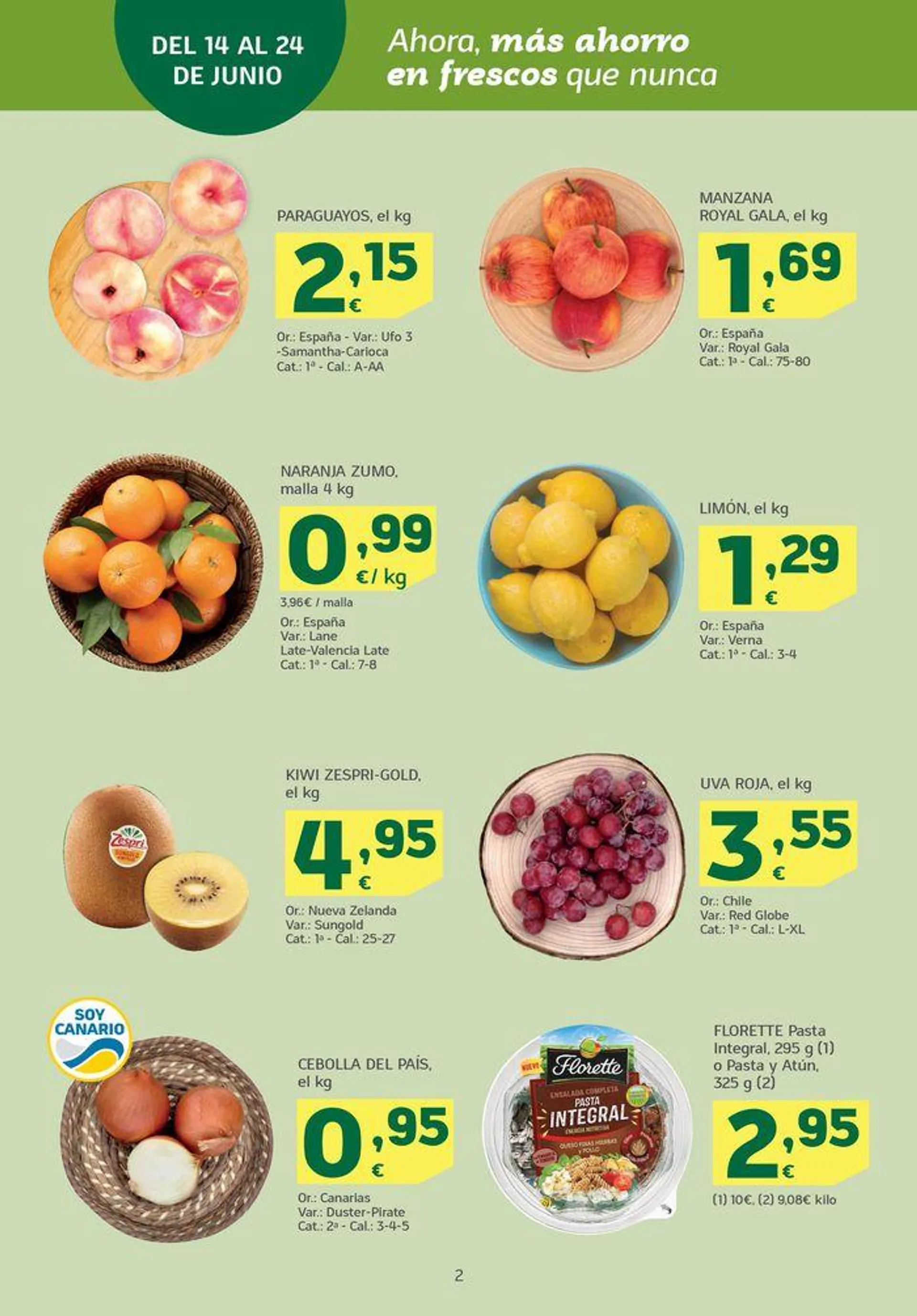 Ofertas en frescos desde el 14 de junio - 2